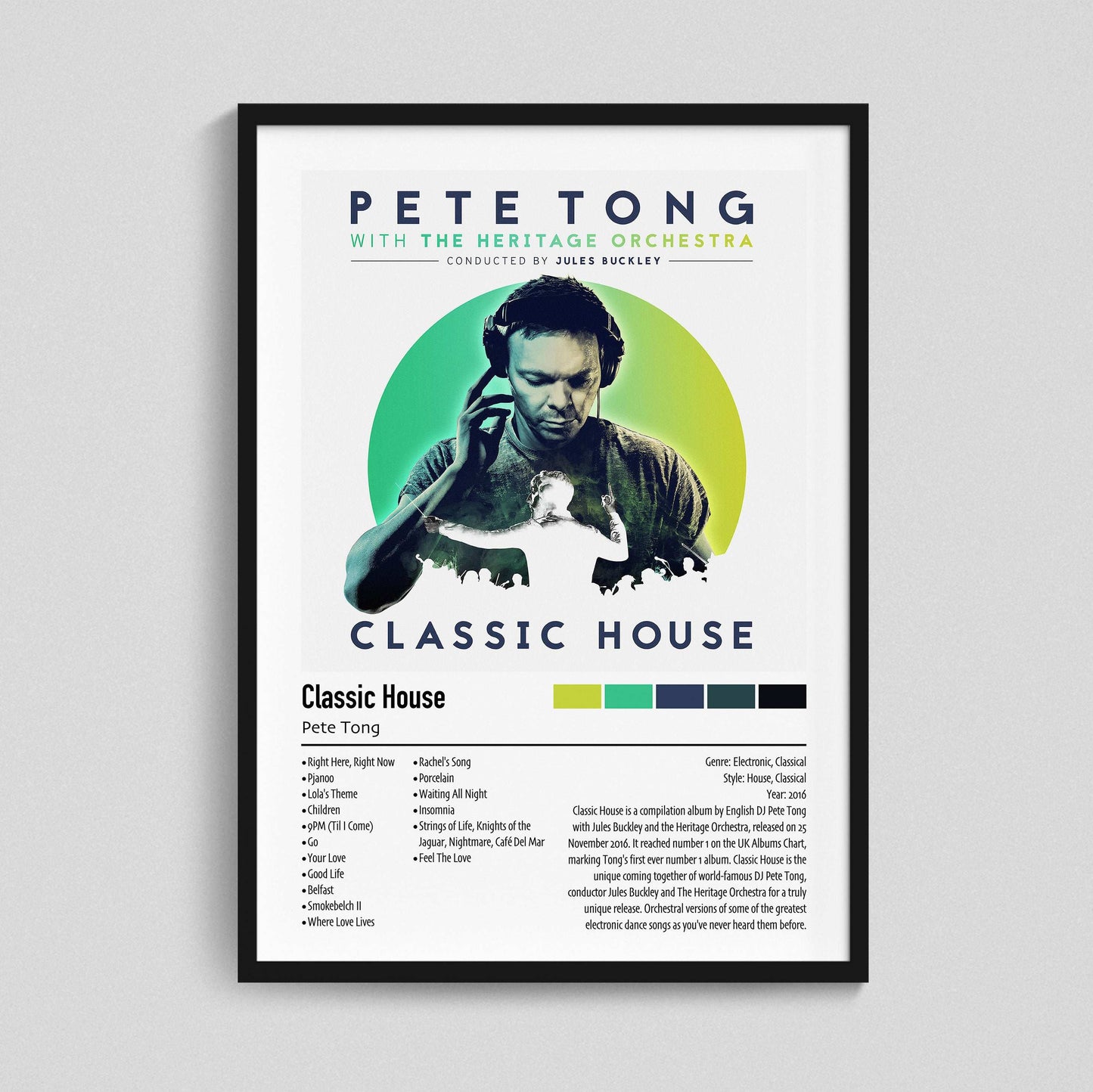 Pete Tong | Classic House | Custom Album Cover Poster Print