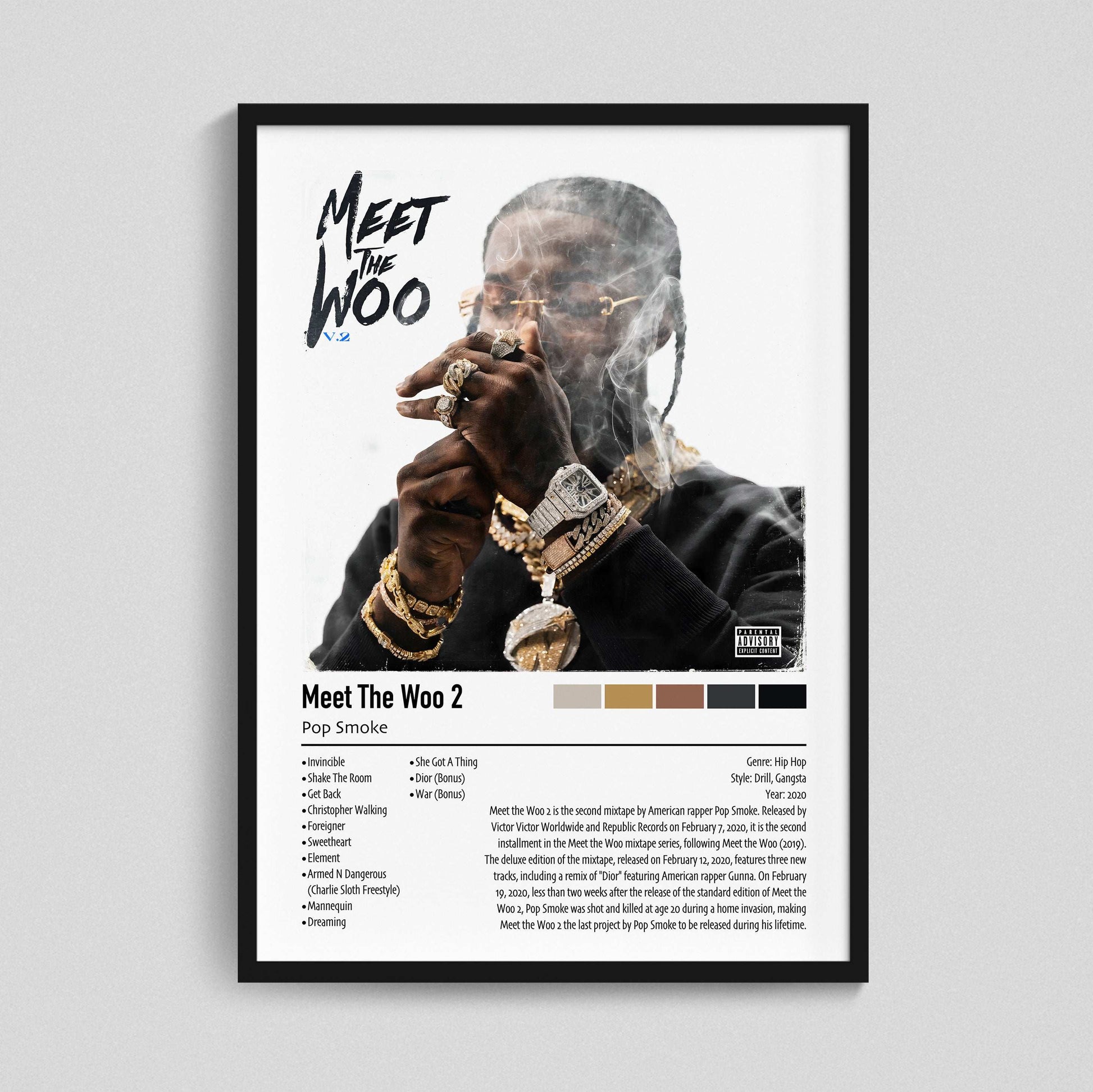 Pop Smoke | Meet The Woo 2 | Custom Album Cover Poster Print