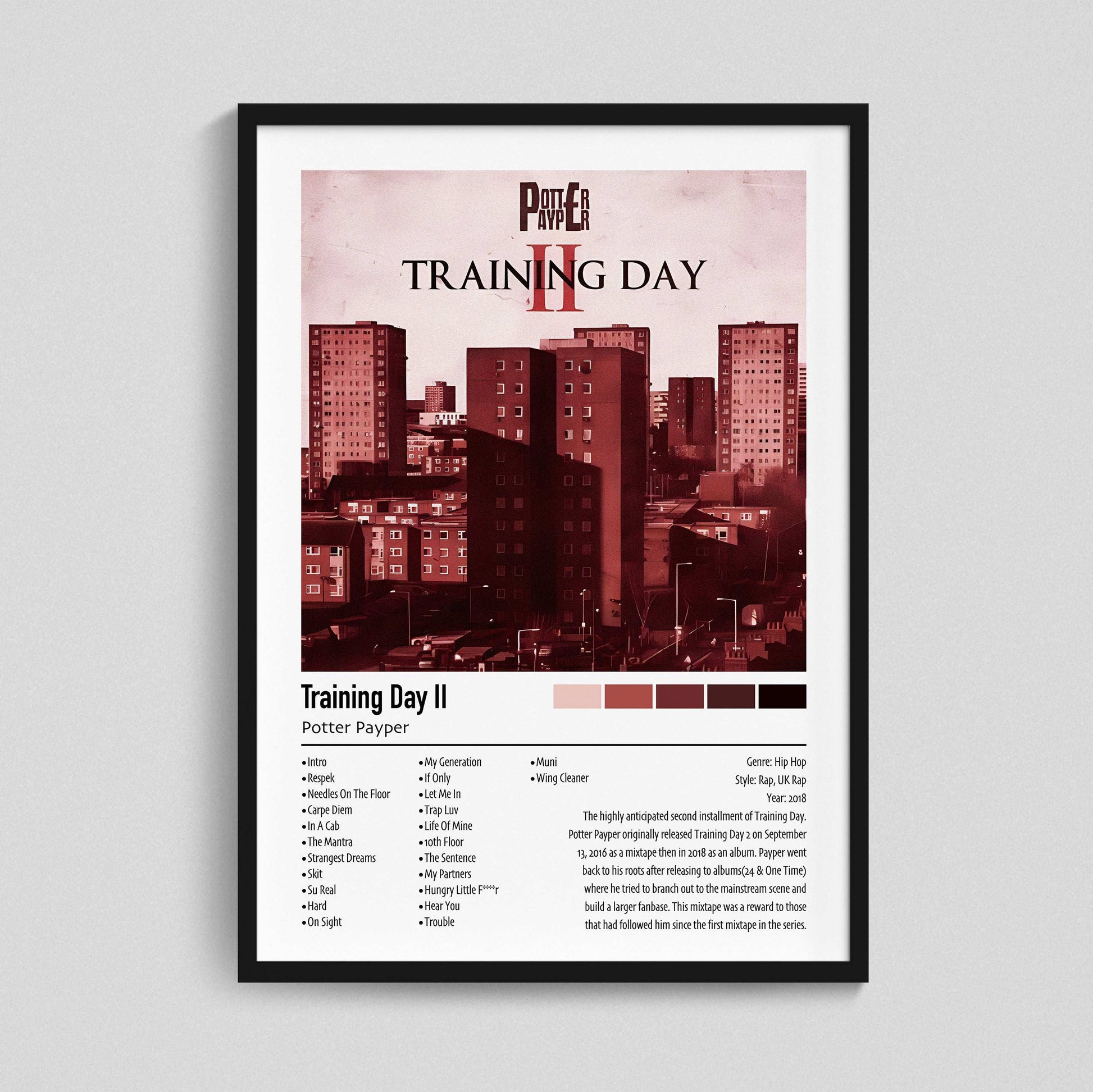 Potter Payper | Training Day 2 | Custom Album Cover Poster Print