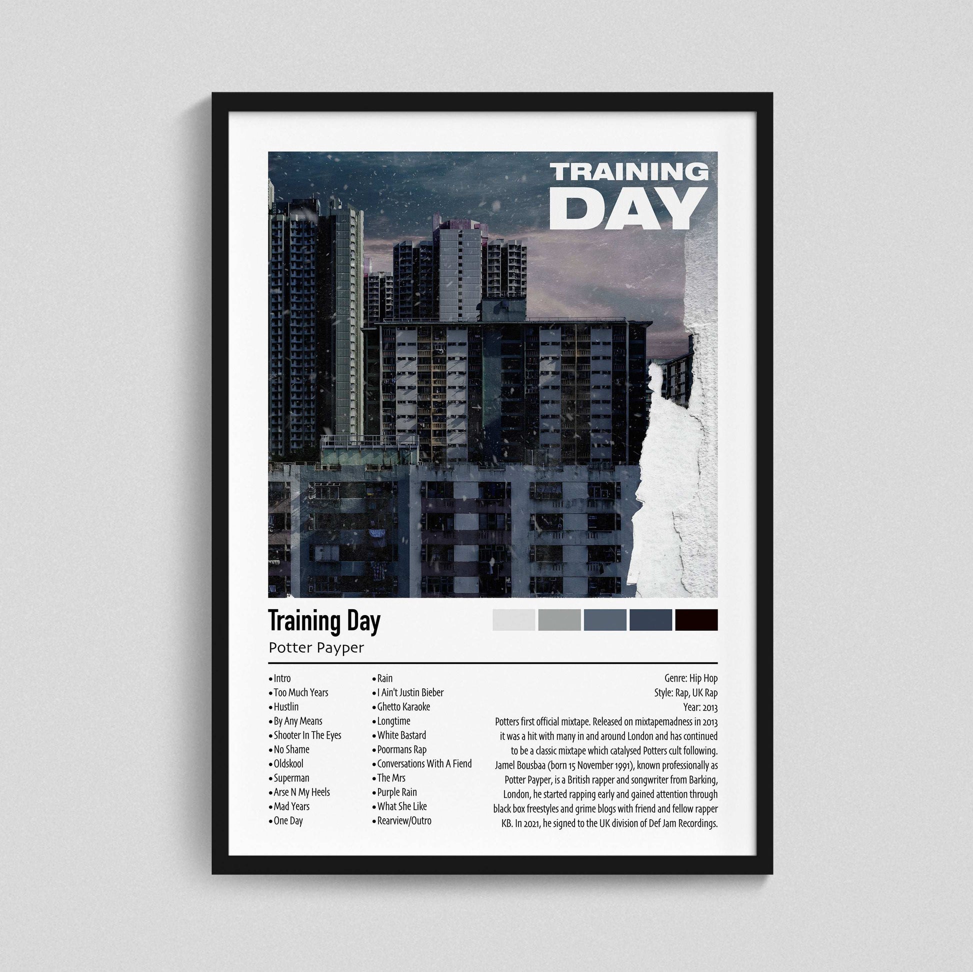 Potter Payper | Training Day | Custom Album Cover Poster Print