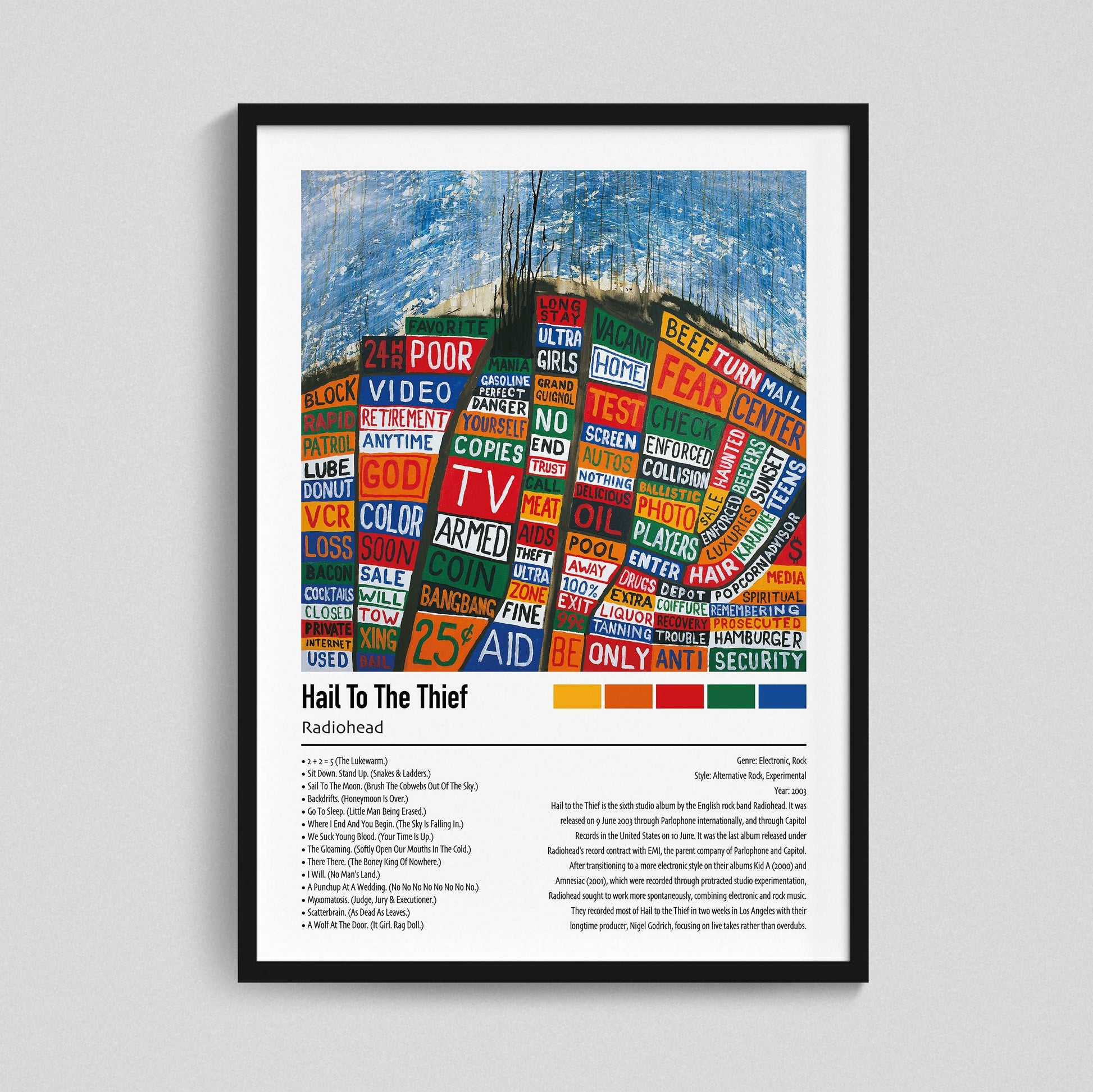 Radiohead | Hail To The Thief | Custom Album Cover Poster Print