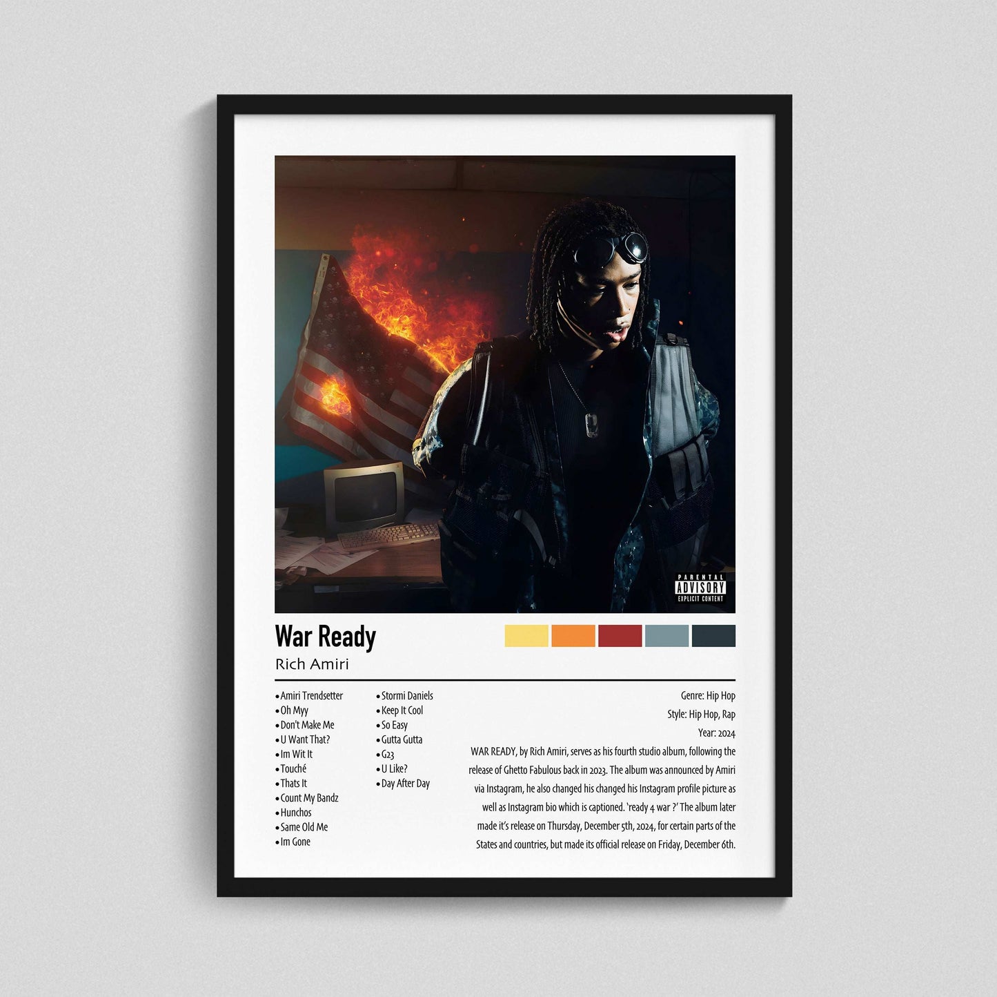 Rich Amiri | War Ready | Custom Album Cover Poster Print