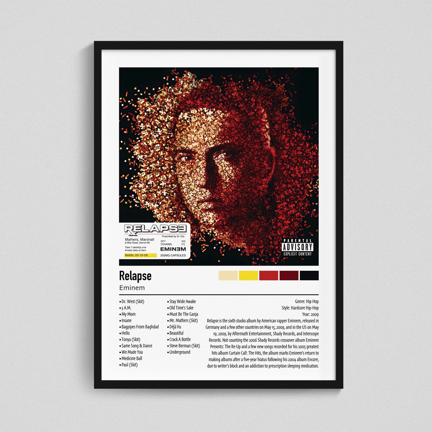 Eminem | Relapse | Custom Album Cover Poster Print