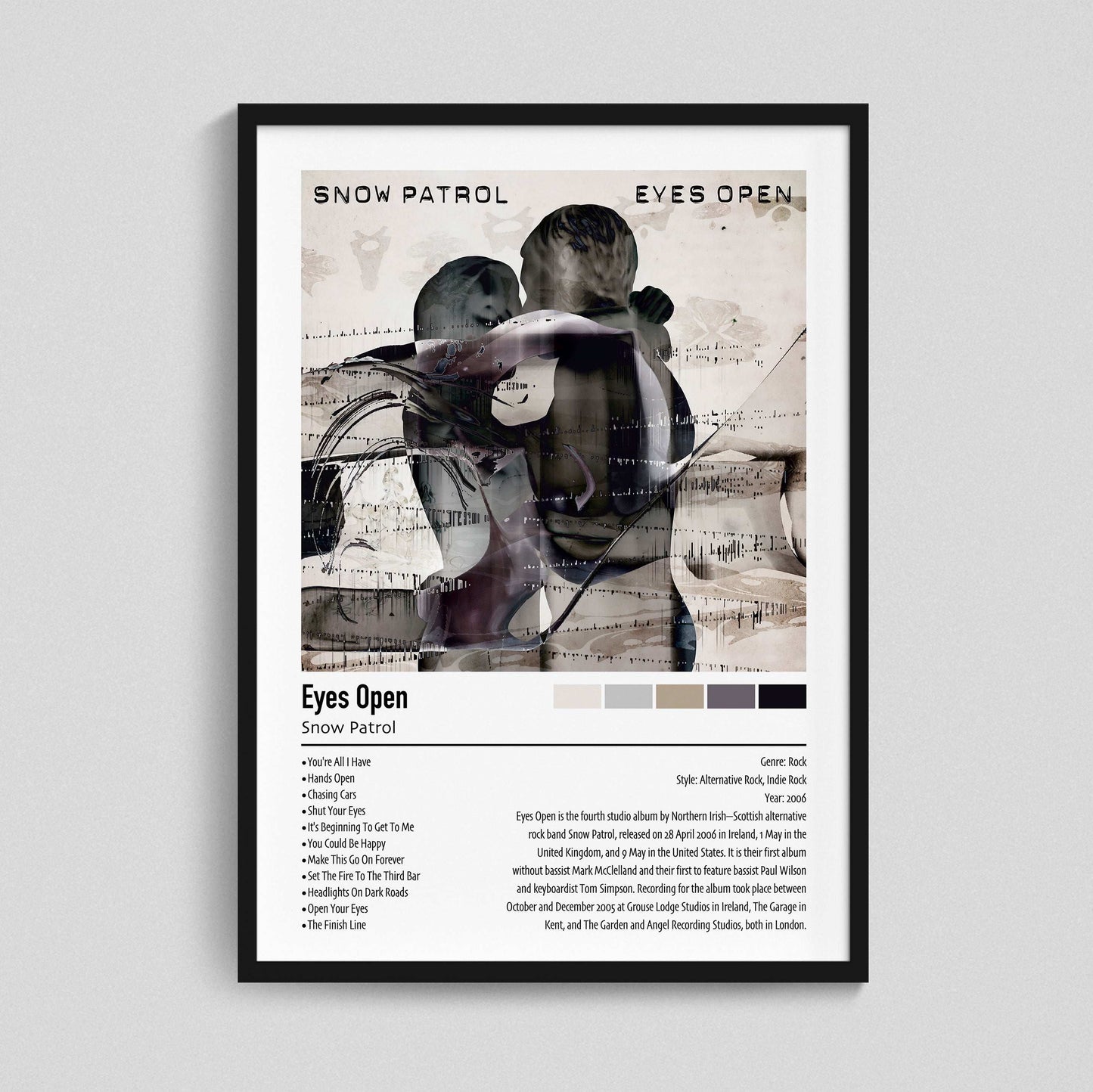 Snow Patrol | Eyes Open | Custom Album Cover Poster Print