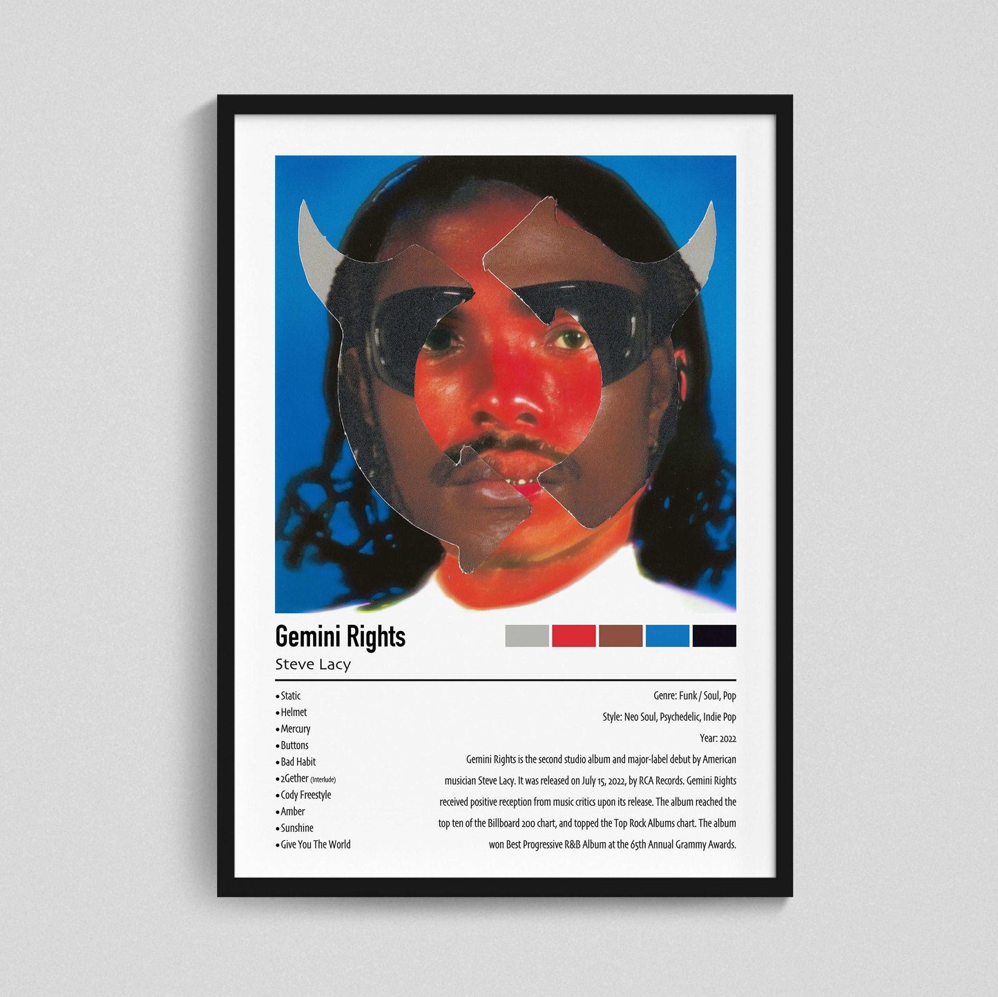 Steve Lacy | Gemini Rights | Custom Album Cover Poster Print