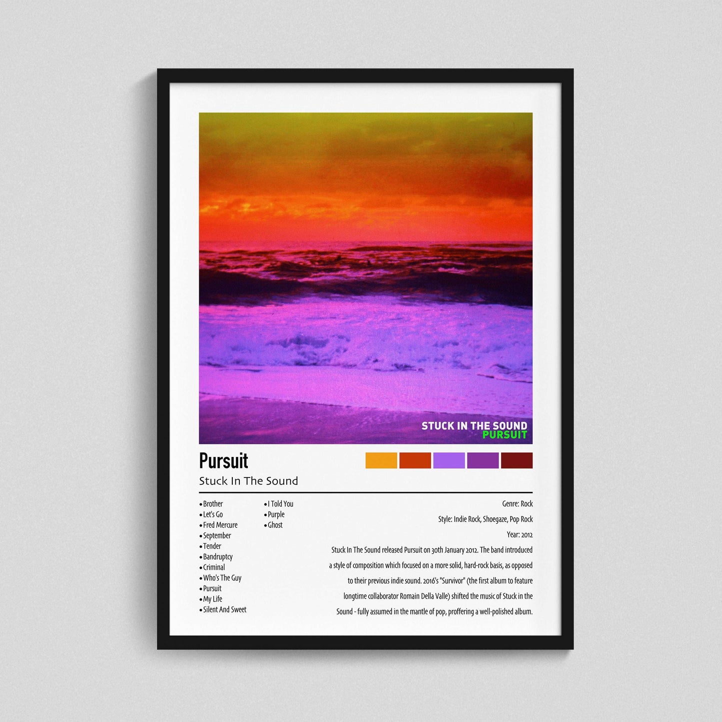 Stuck In The Sound | Pursuit | Custom Album Cover Poster Print
