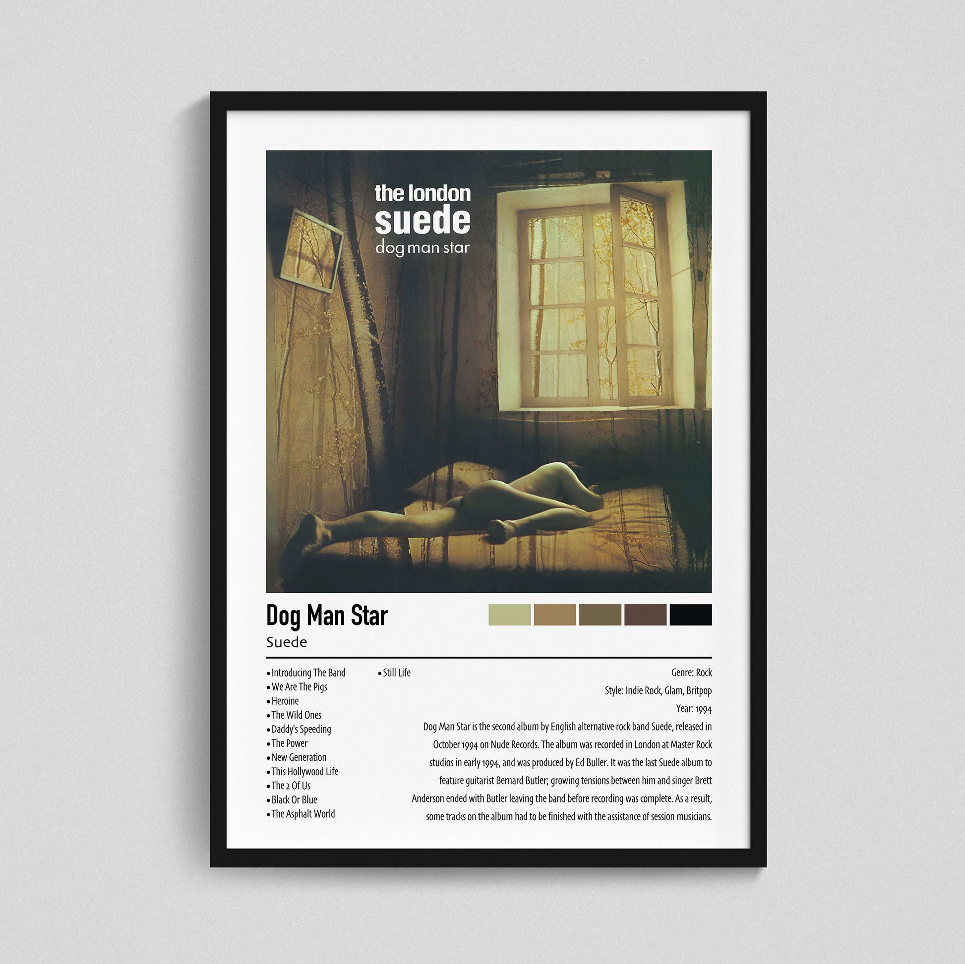 Suede | Dog Man Star | Custom Album Cover Poster Print