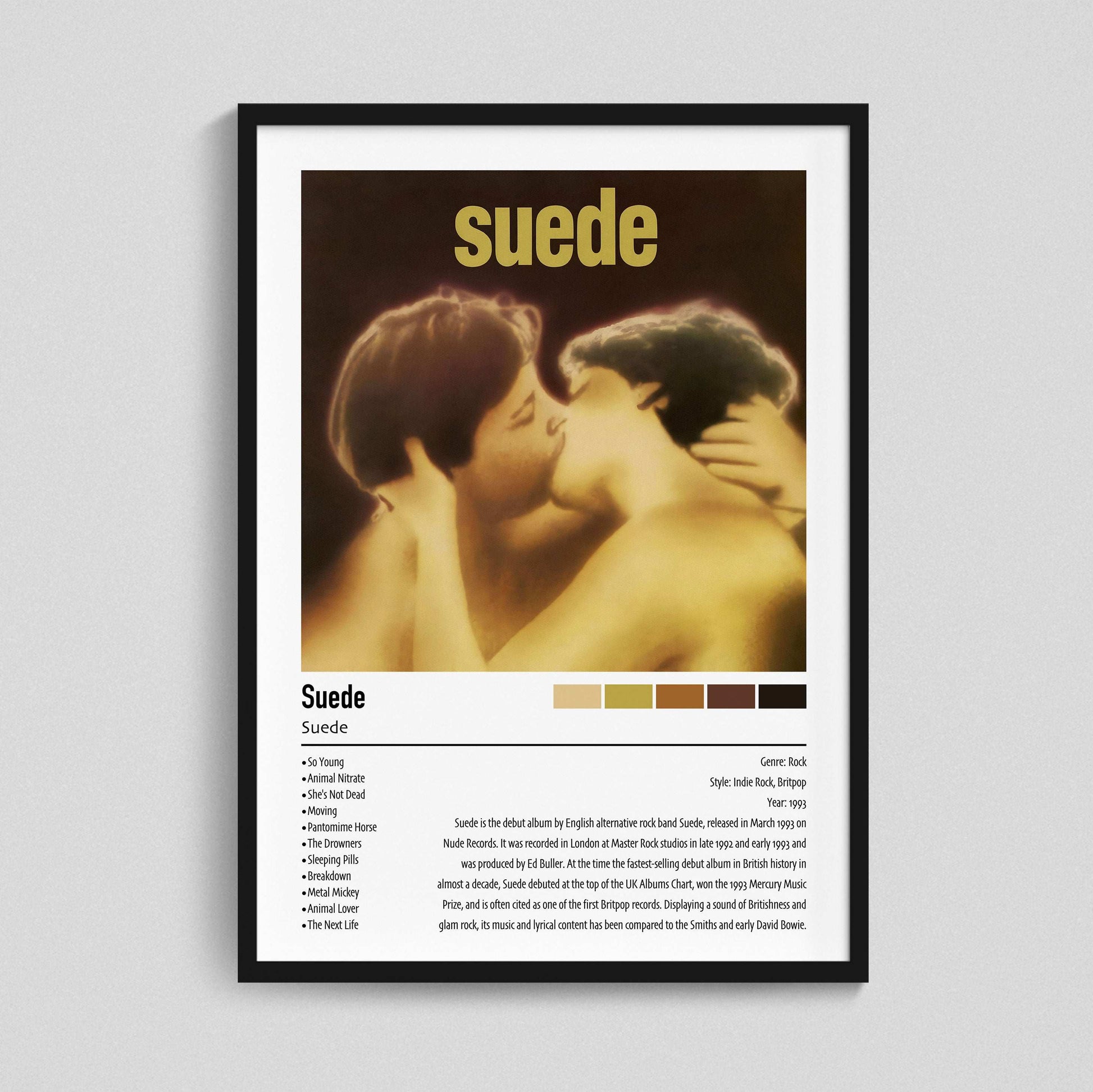 Suede | Suede | Custom Album Cover Poster Print