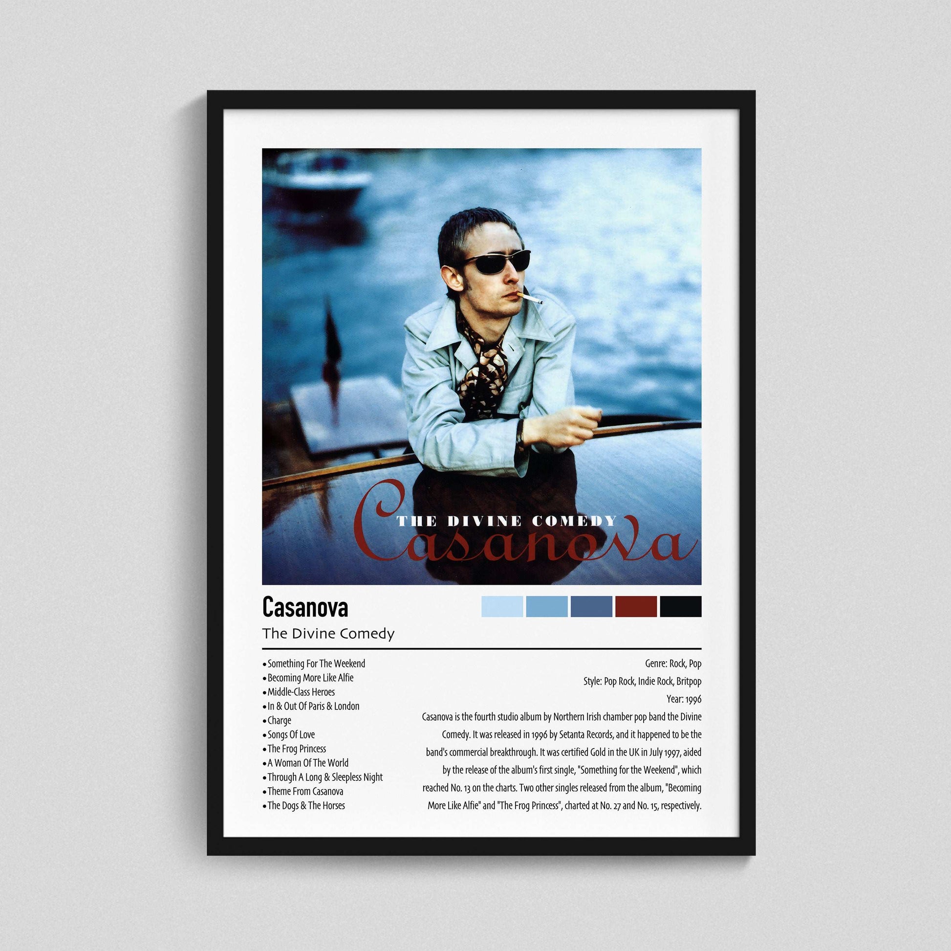 The Divine Comedy | Casanova | Custom Album Cover Poster Print