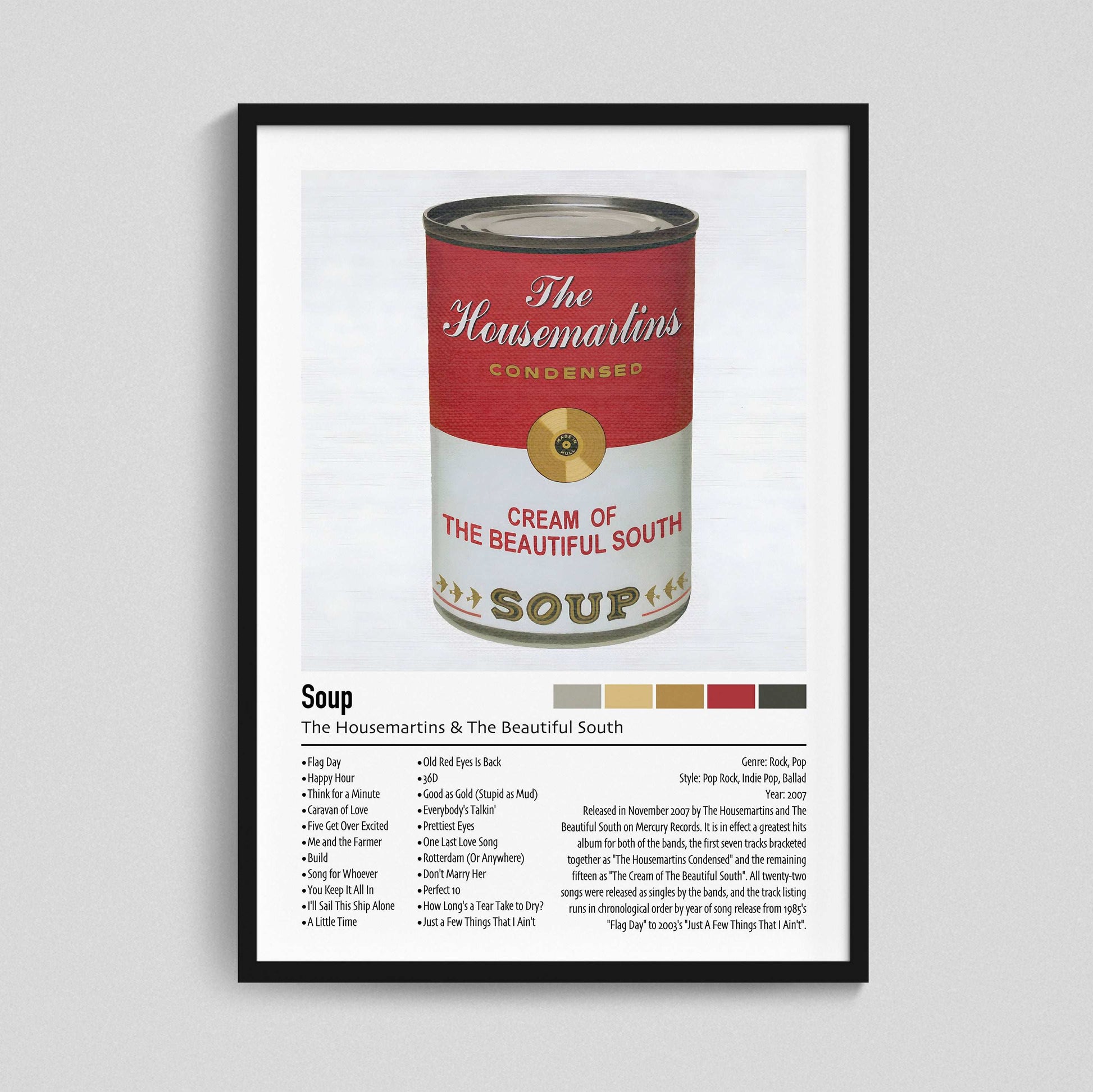 The Housemartins & The Beautiful South | Soup | Custom Album Cover Poster Print