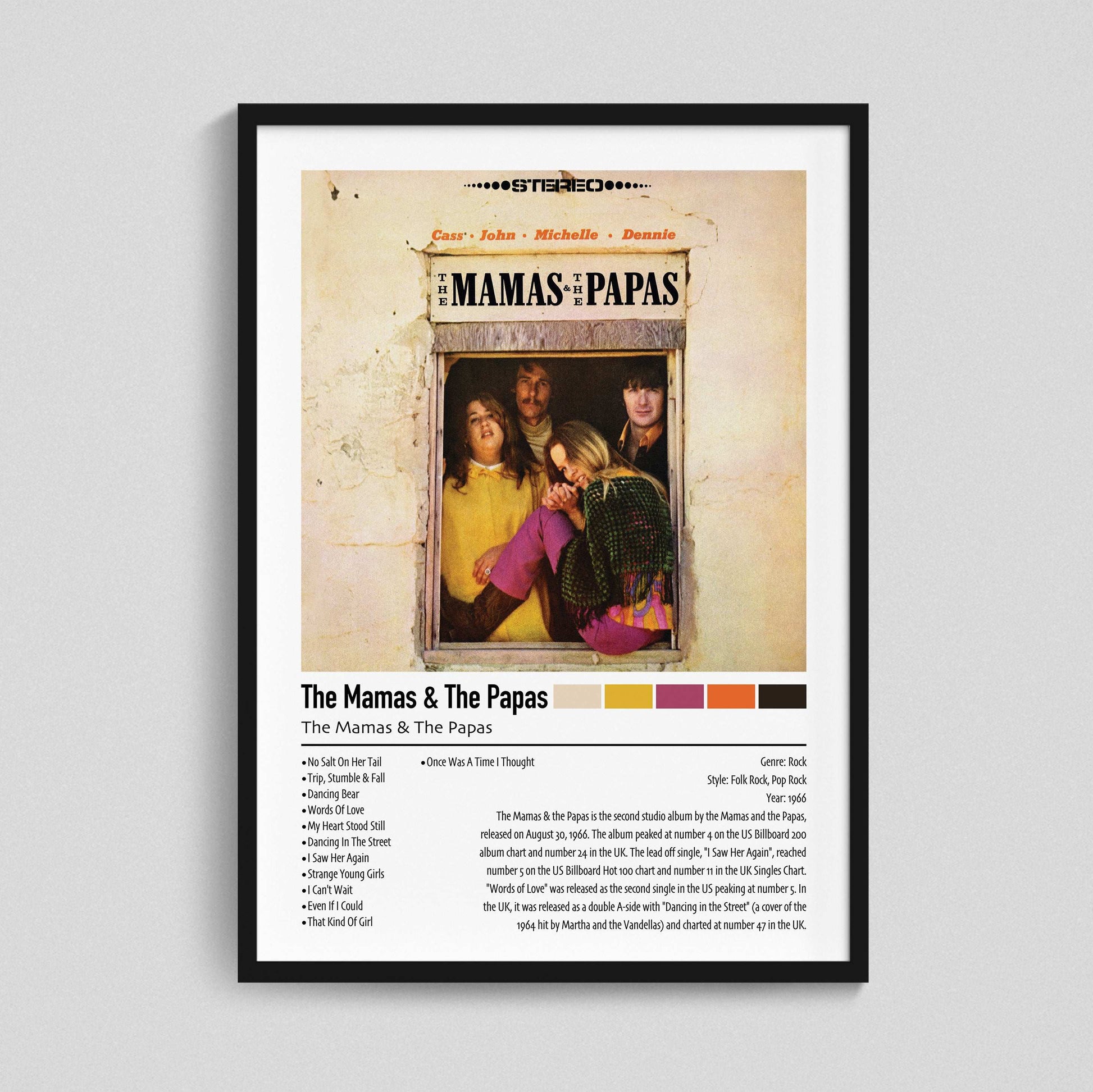 The Mamas & The Papas | The Mamas & The Papas | Custom Album Cover Poster Print