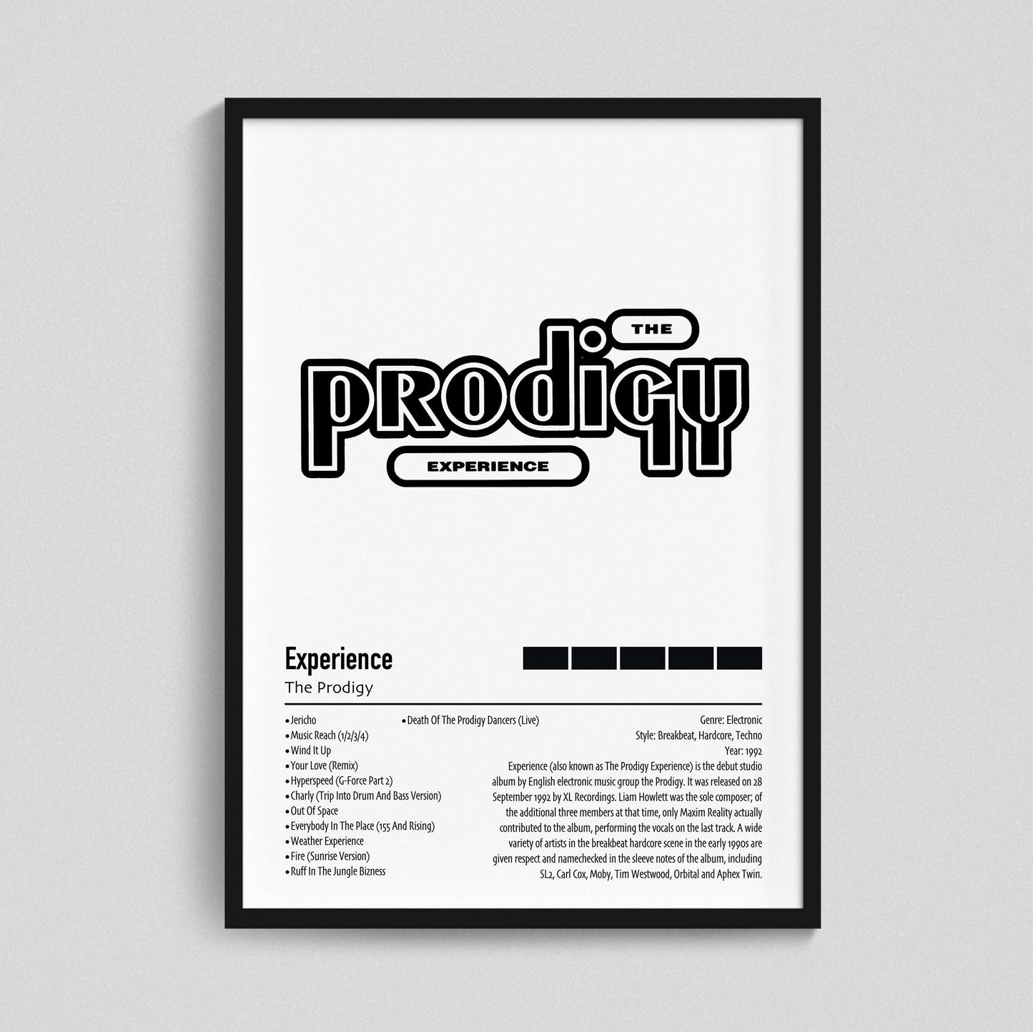 The Prodigy | Experience | Custom Album Cover Poster Print