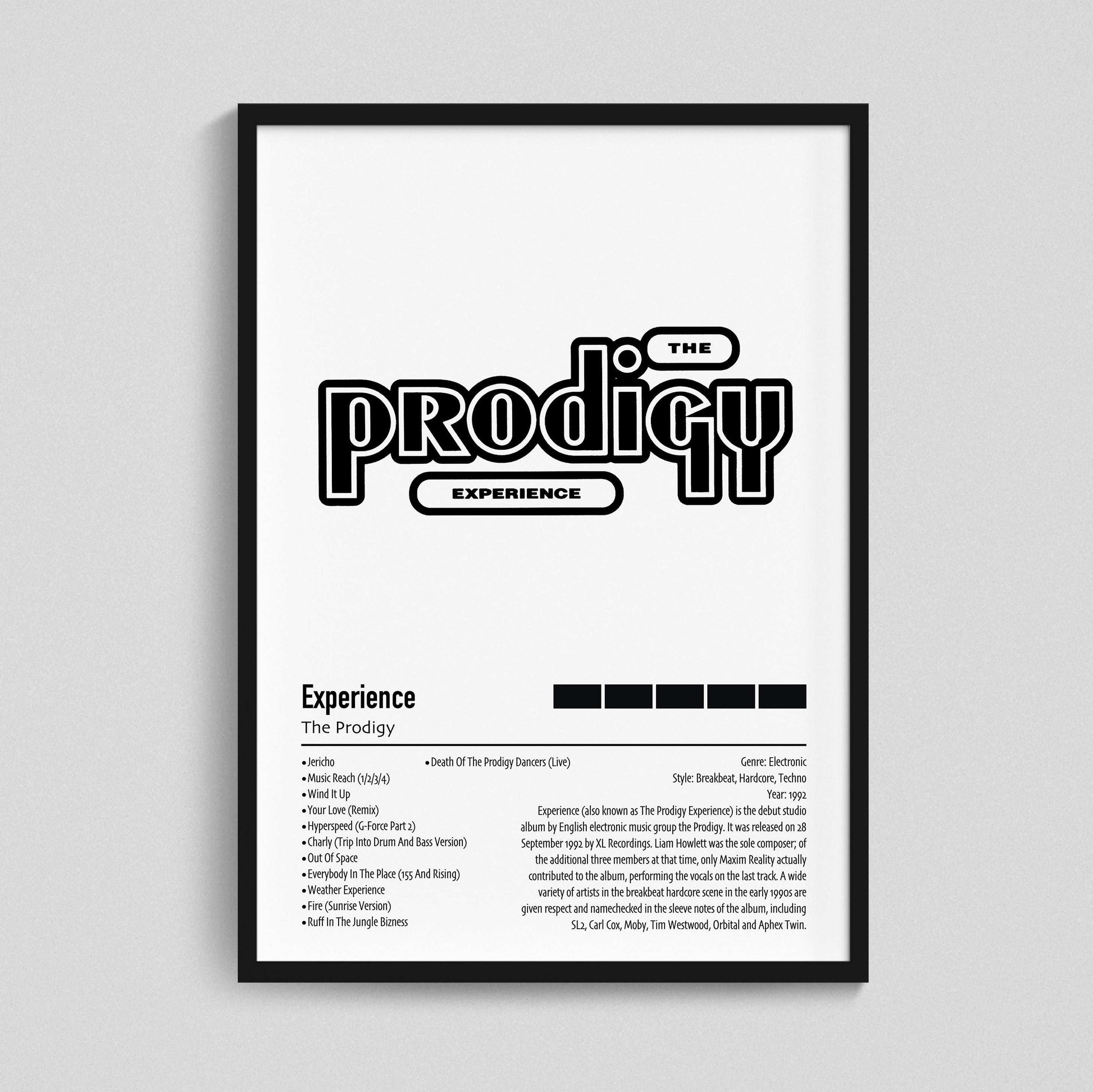 The Prodigy | Experience | Custom Album Cover Poster Print