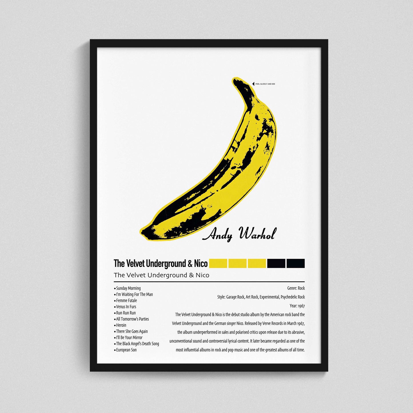 The Velvet Underground & Nico | The Velvet Underground & Nico | Custom Album Cover Poster Print