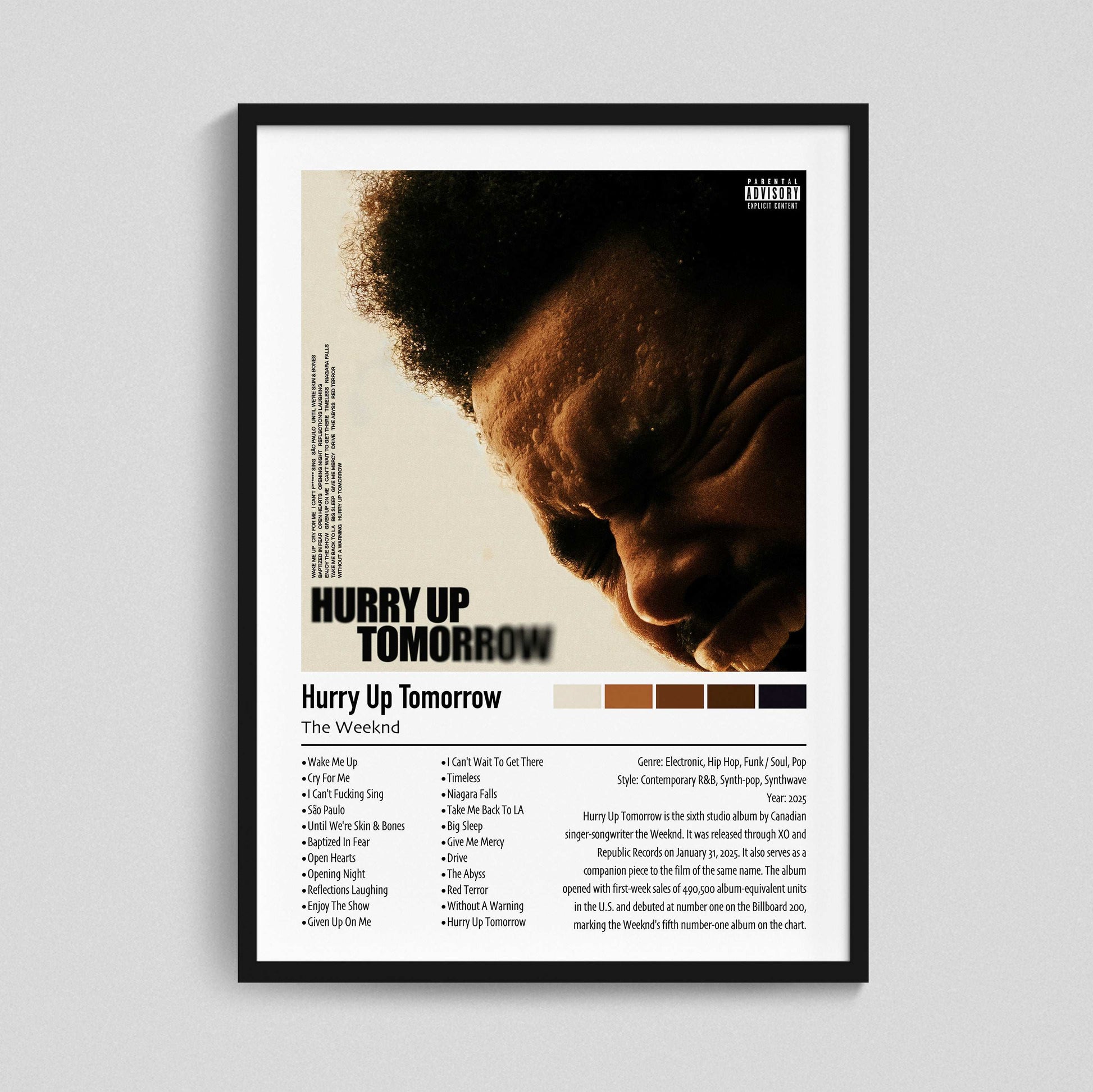The Weeknd | Hurry Up Tomorrow | Custom Album Cover Poster Print