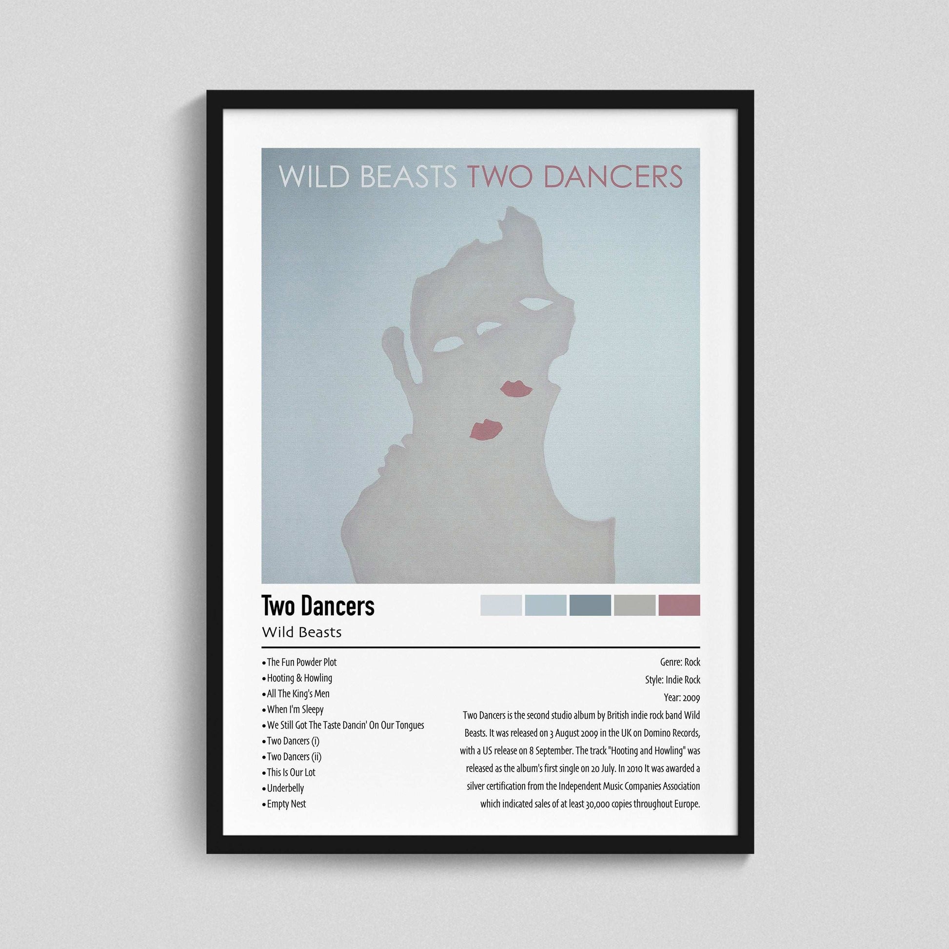 Wild Beasts | Two Dancers | Custom Album Cover Poster Print