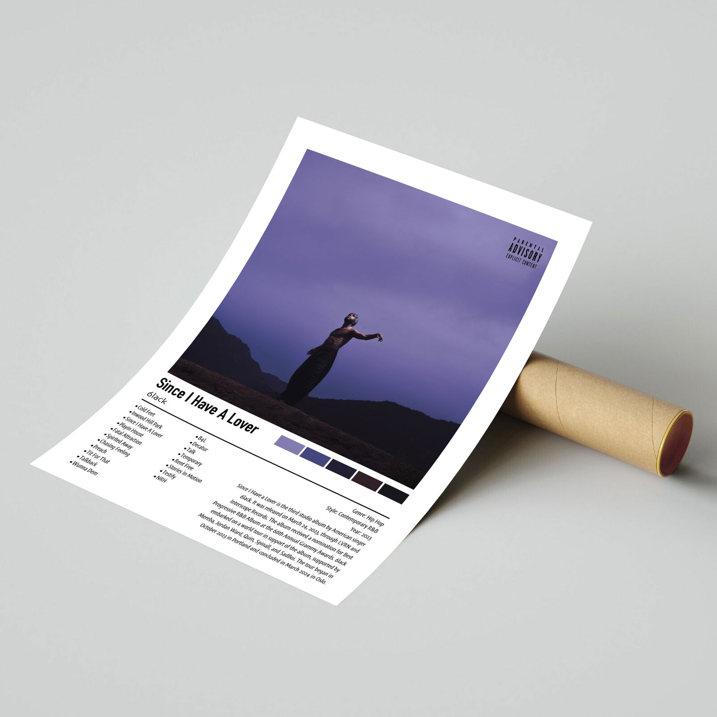 6lack | Since I Have A Lover | Custom Album Cover Poster Print