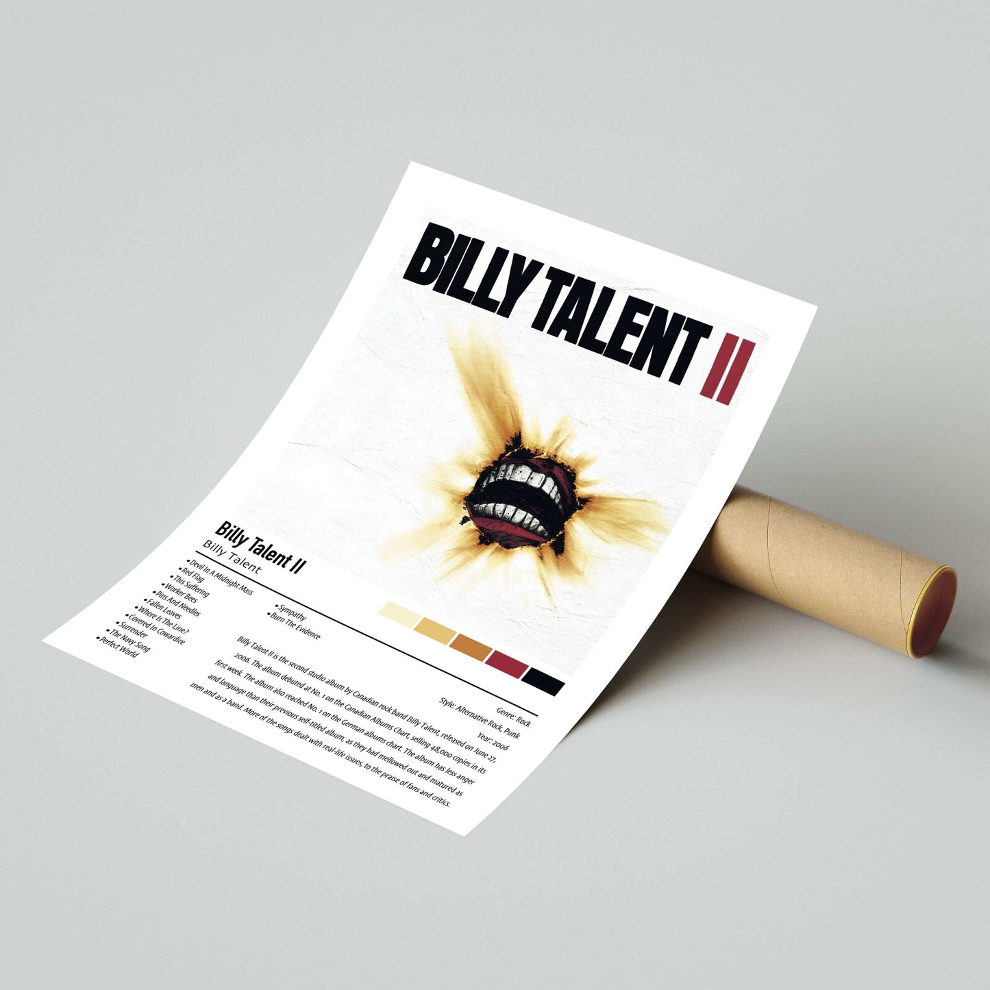 Billy Talent | Billy Talent Il | Custom Album Cover Poster Print
