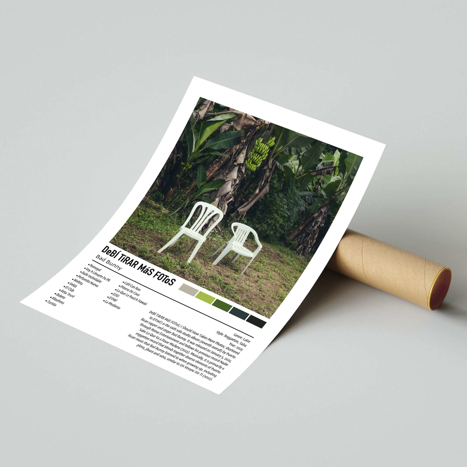 Bad Bunny | DeBi TiRAR MáS FOTOS | Custom Album Cover Poster Print