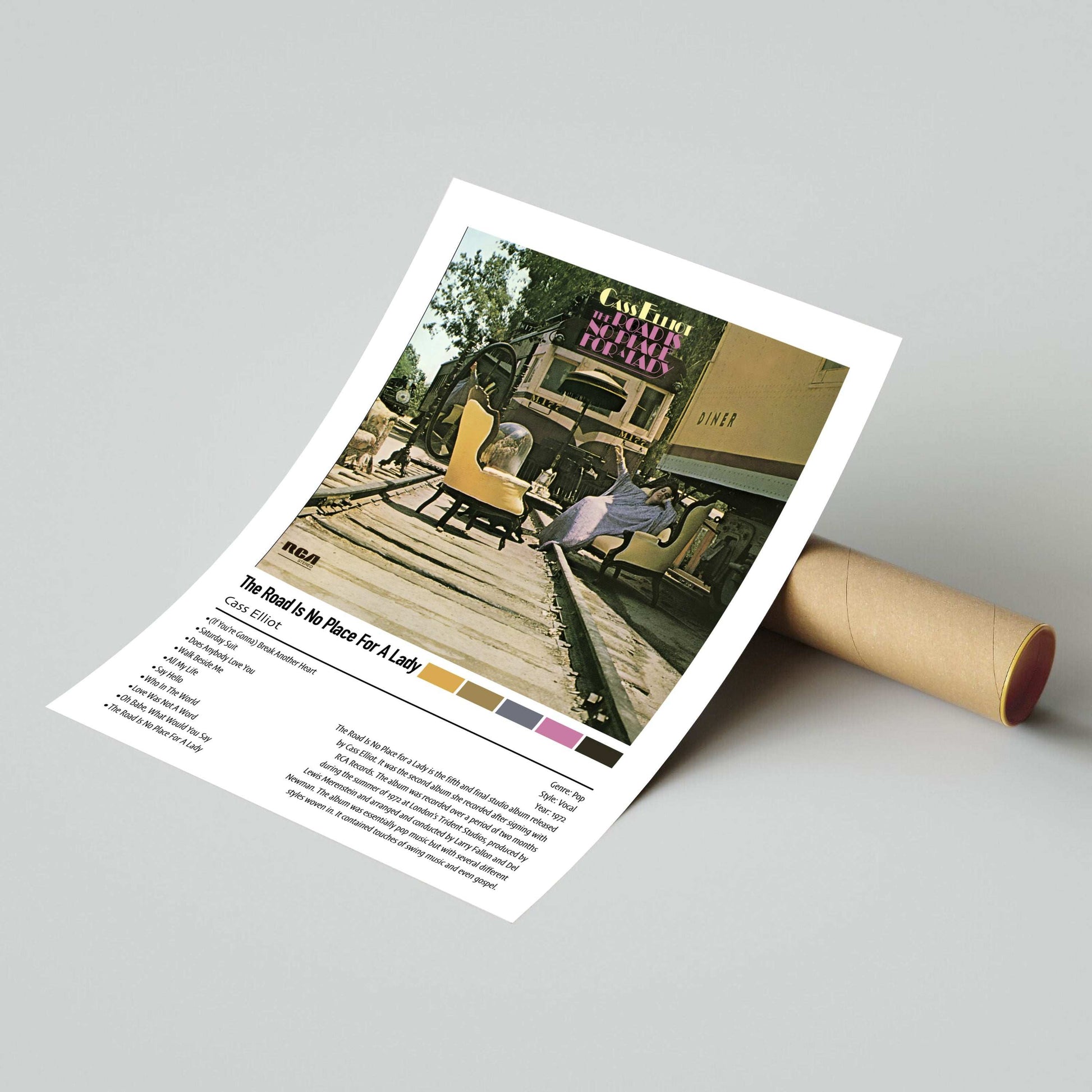 Cass Elliot | The Road Is No Place For A Lady | Custom Album Cover Poster Print