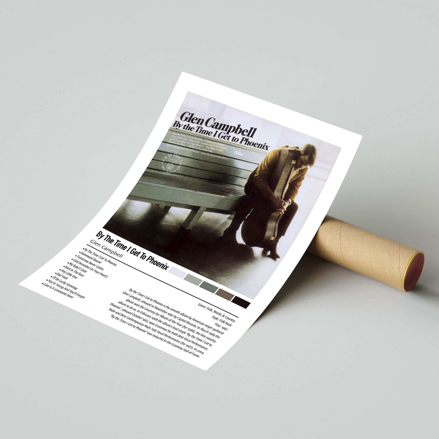 Glen Campbell | By The Time I Get To Phoenix | Custom Album Cover Poster Print