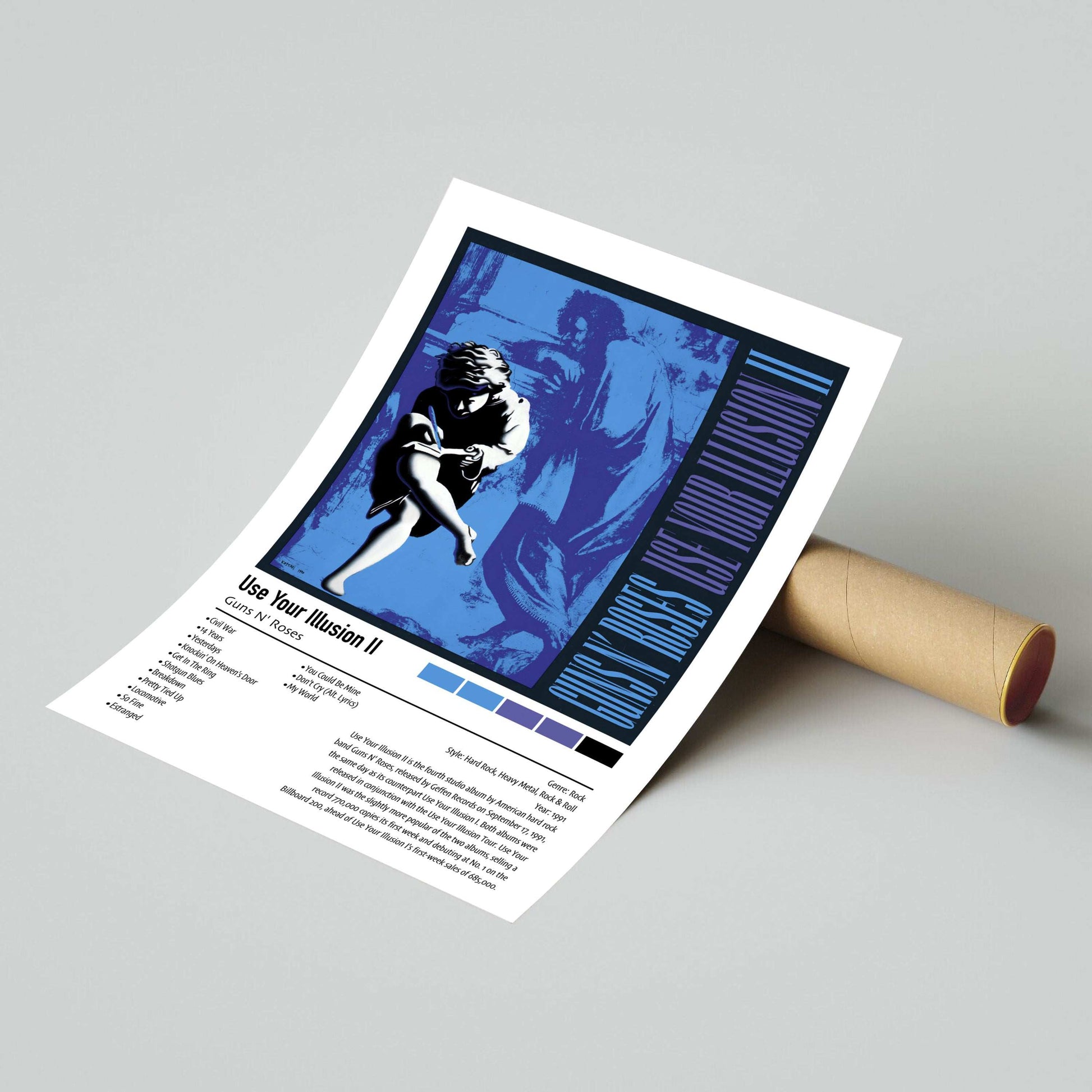Guns N' Roses | Use Your Illusion II | Custom Album Cover Poster Print
