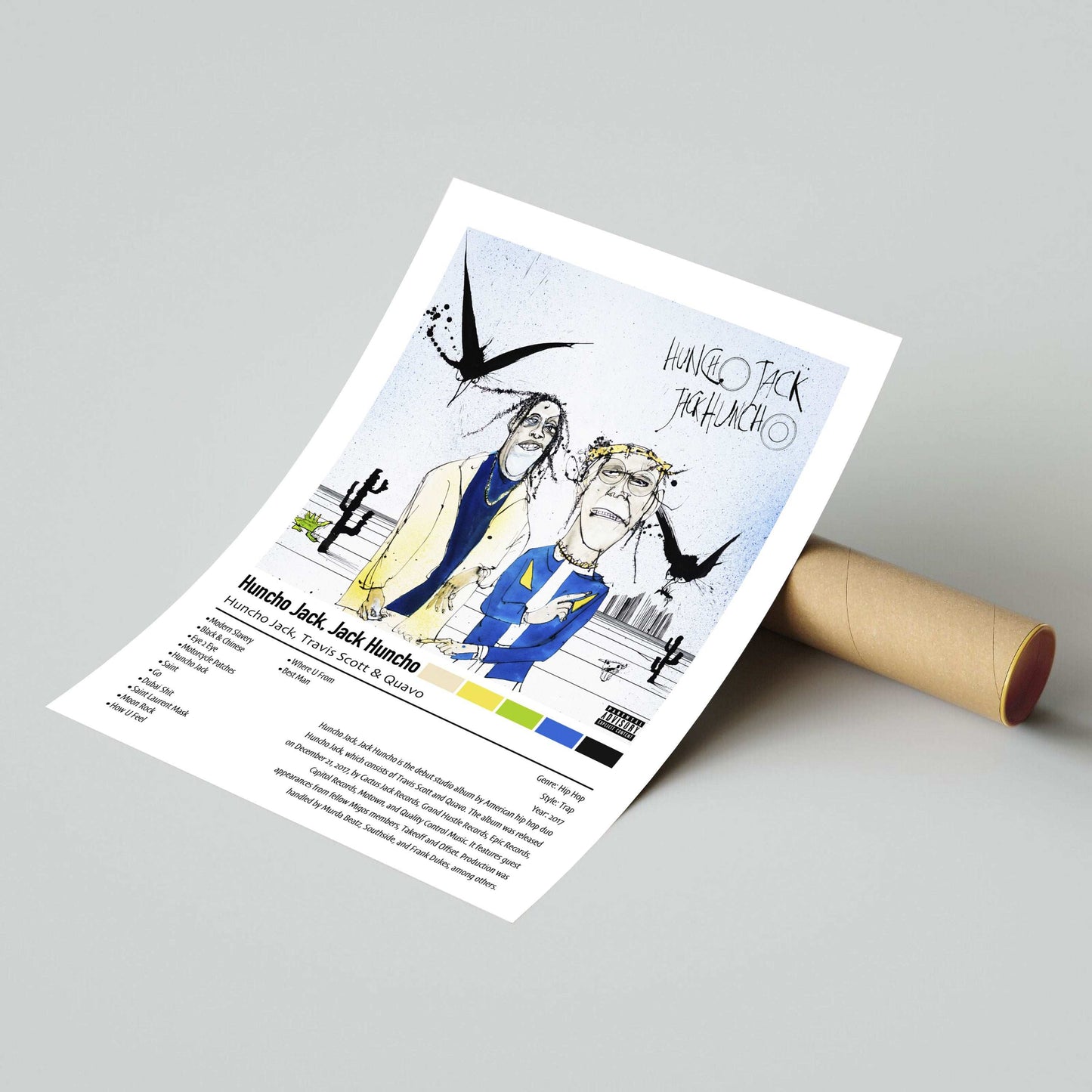 Huncho Jack, Travis Scott & Quavo | Huncho Jack, Jack Huncho | Custom Album Cover Poster Print