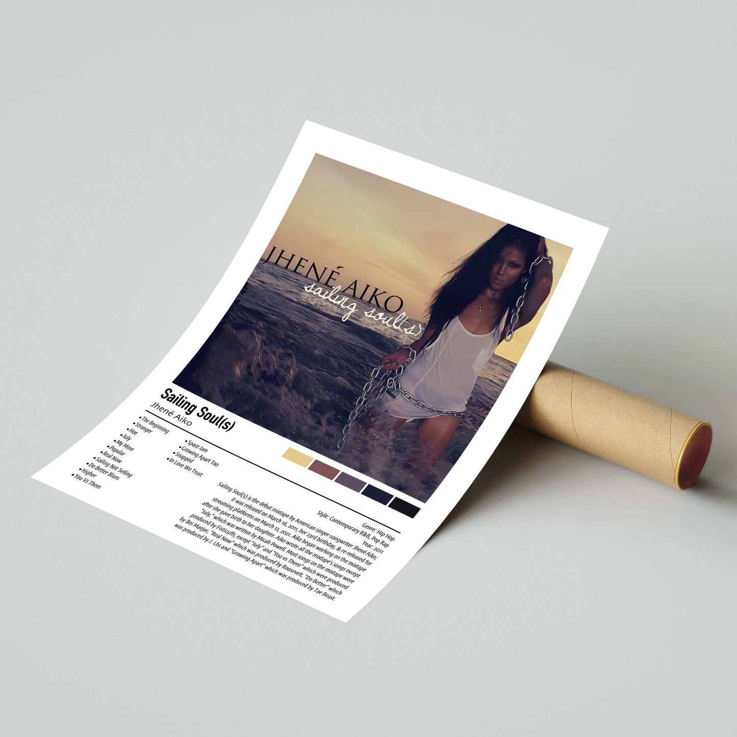 Jhené Aiko | Sailing Soul(s) | Custom Album Cover Poster Print