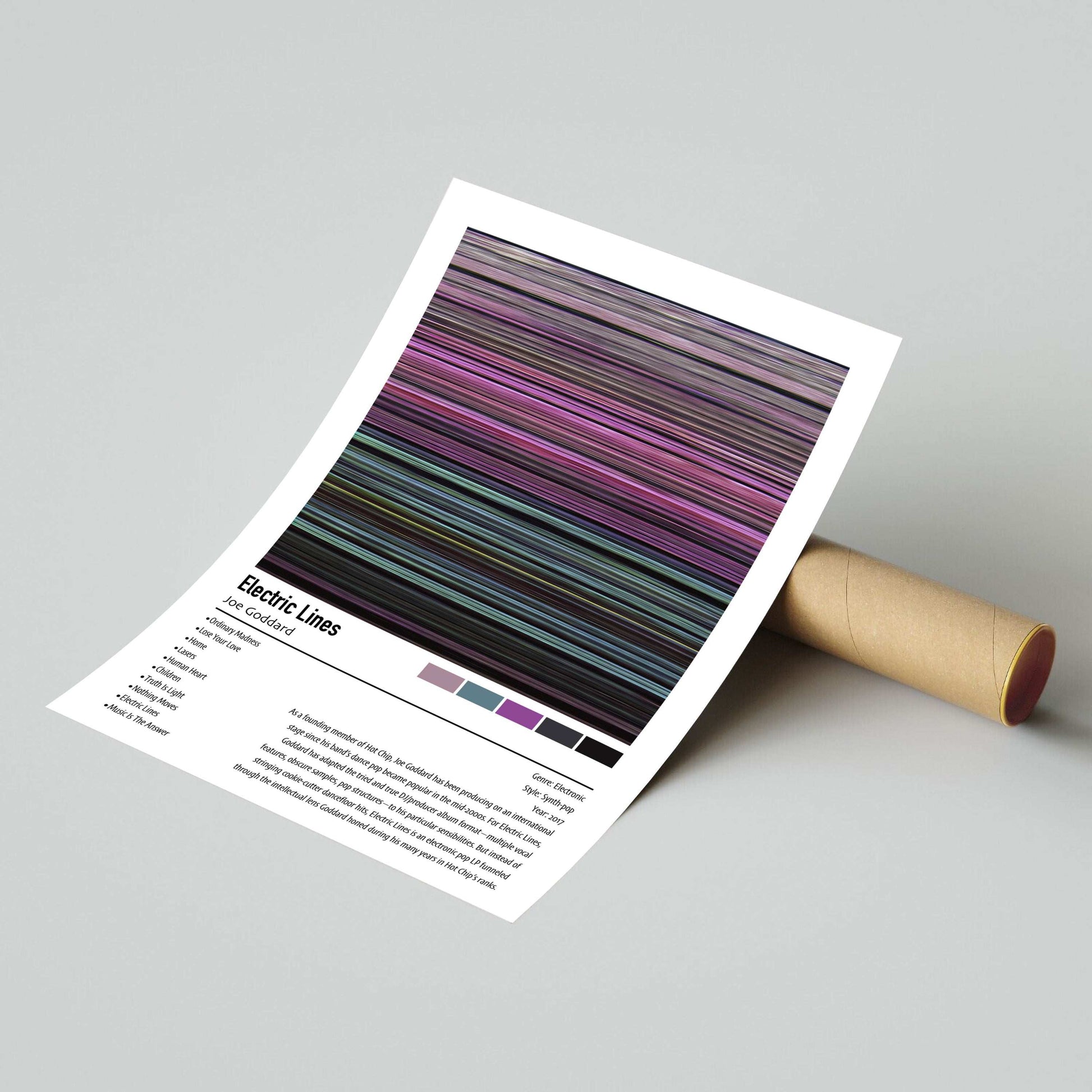 Joe Goddard | Electric Lines | Custom Album Cover Poster Print