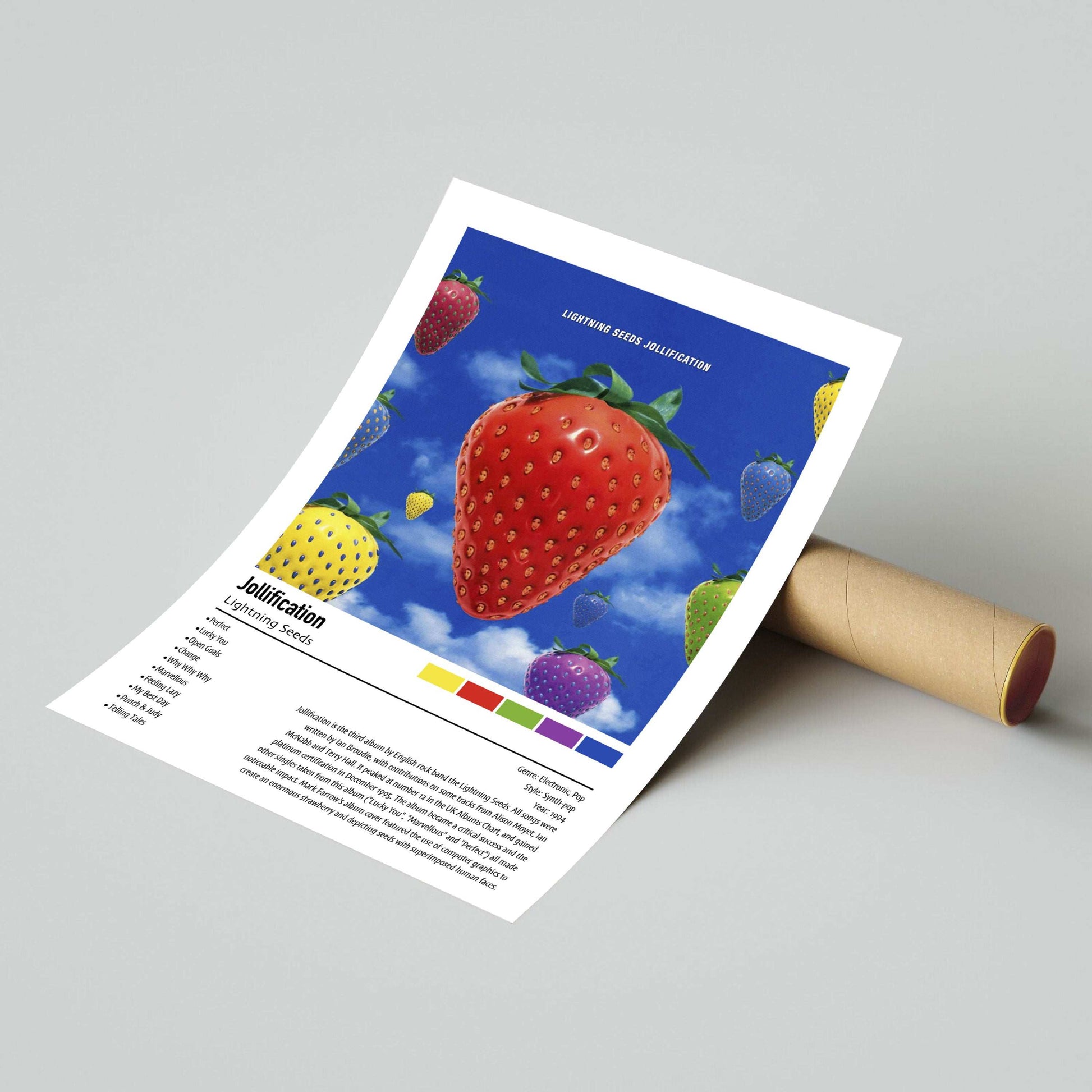 Lightning Seeds | Jollification | Custom Album Cover Poster Print