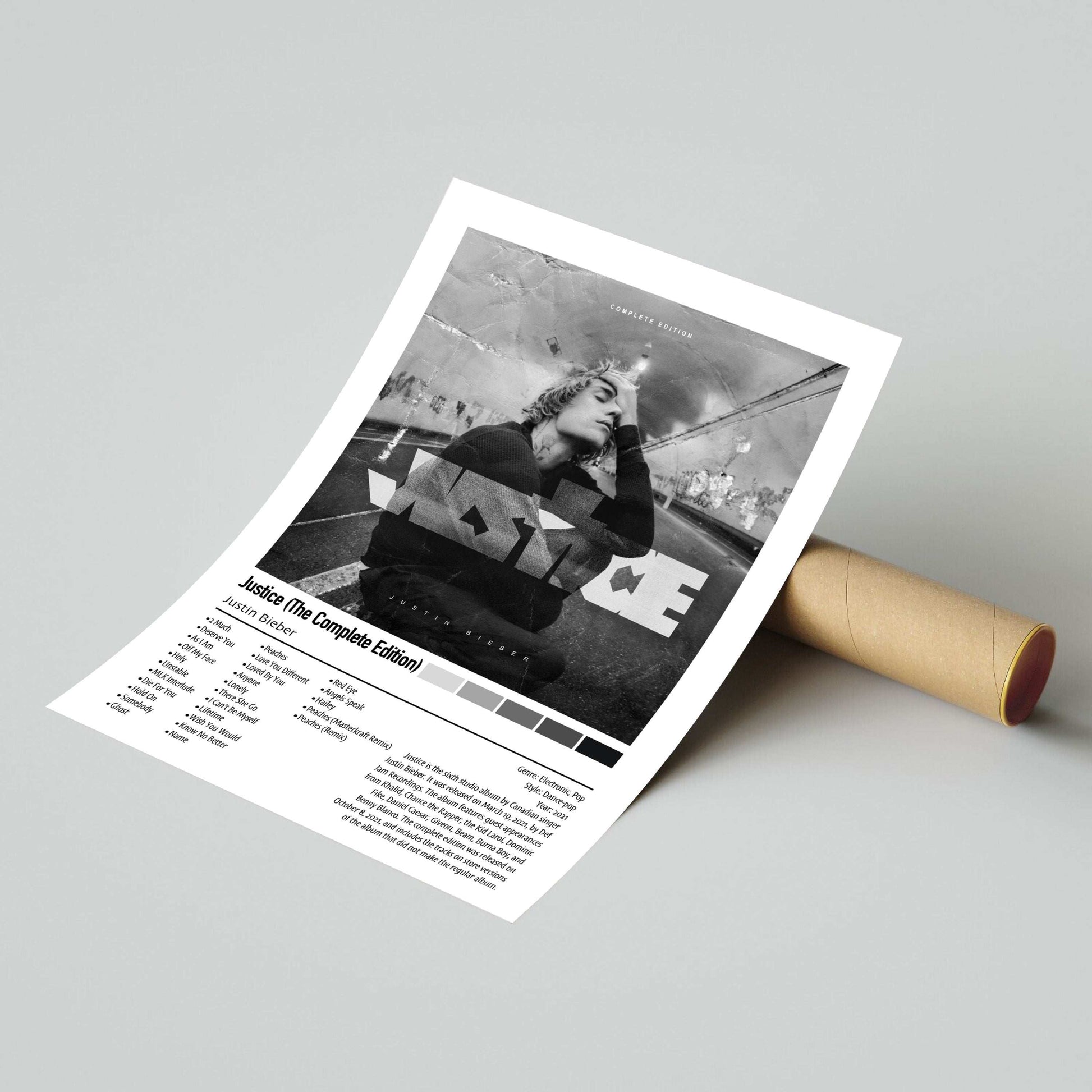 Justin Bieber | Justice (The Complete Edition) | Custom Album Cover Poster Print