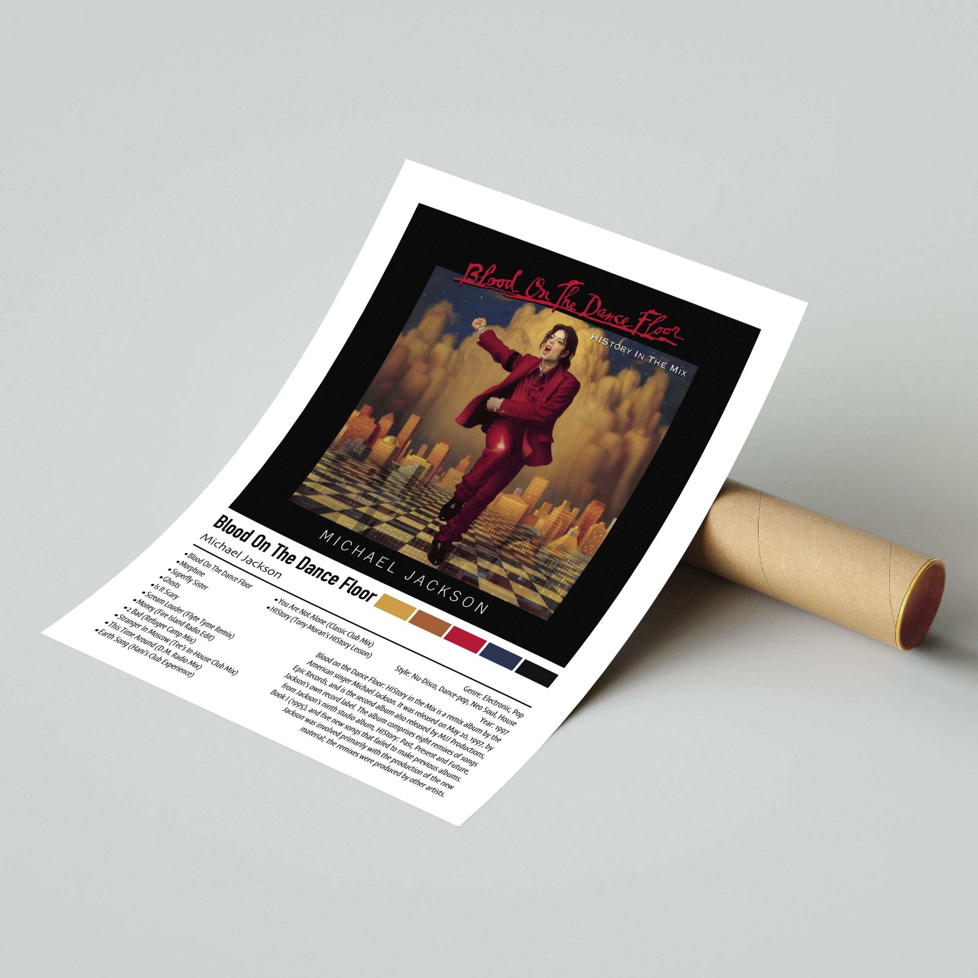 Michael Jackson | Blood on the Dance Floor (HIStory in the Mix) | Custom Album Cover Poster Print