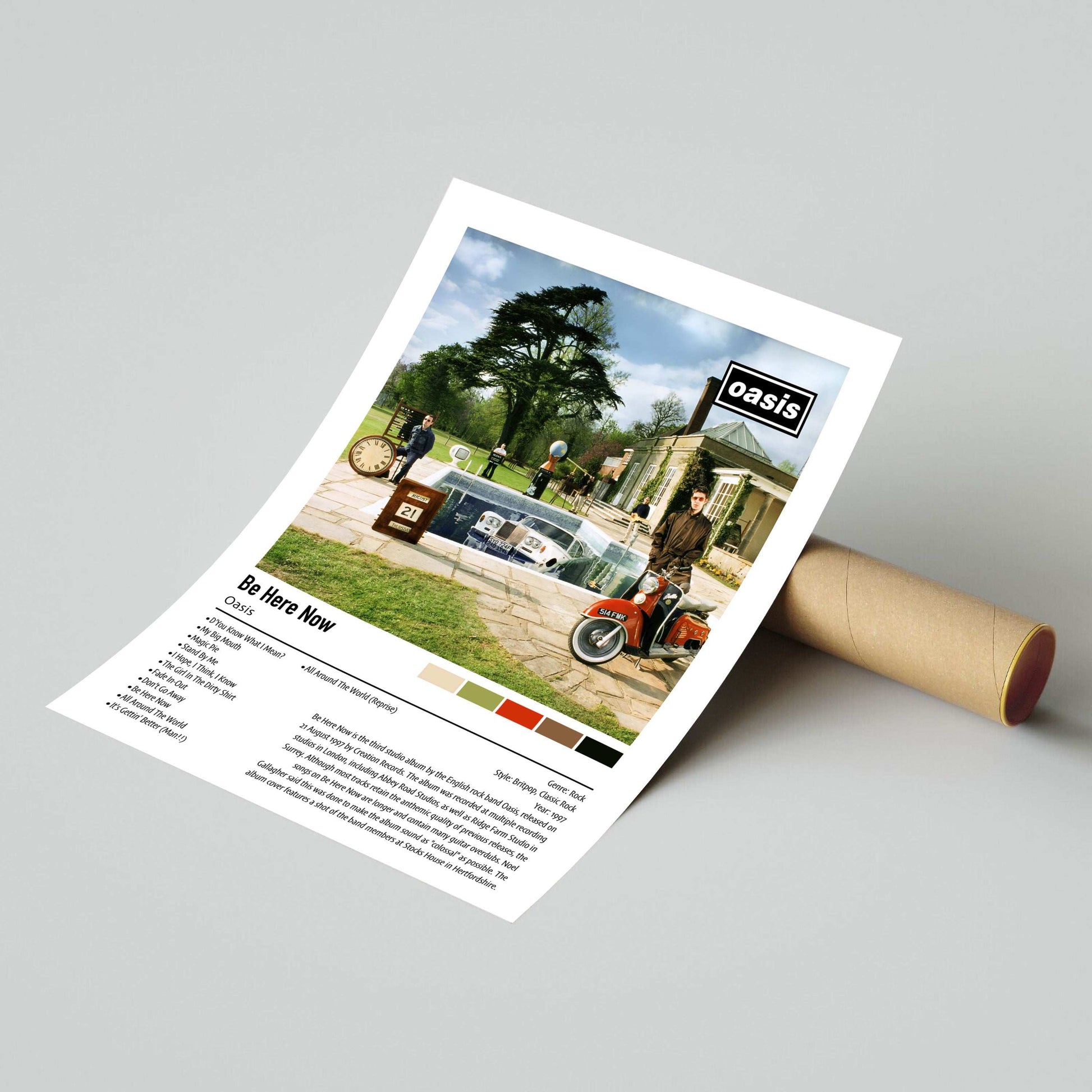 Oasis | Be Here Now | Custom Album Cover Poster Print