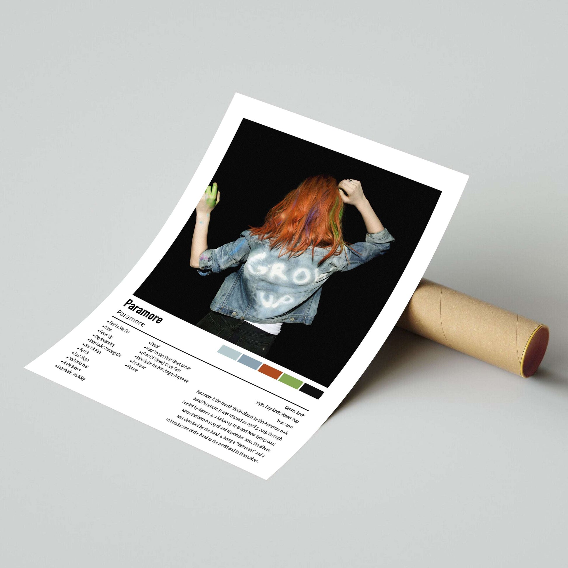 Paramore | Paramore | Custom Album Cover Poster Print