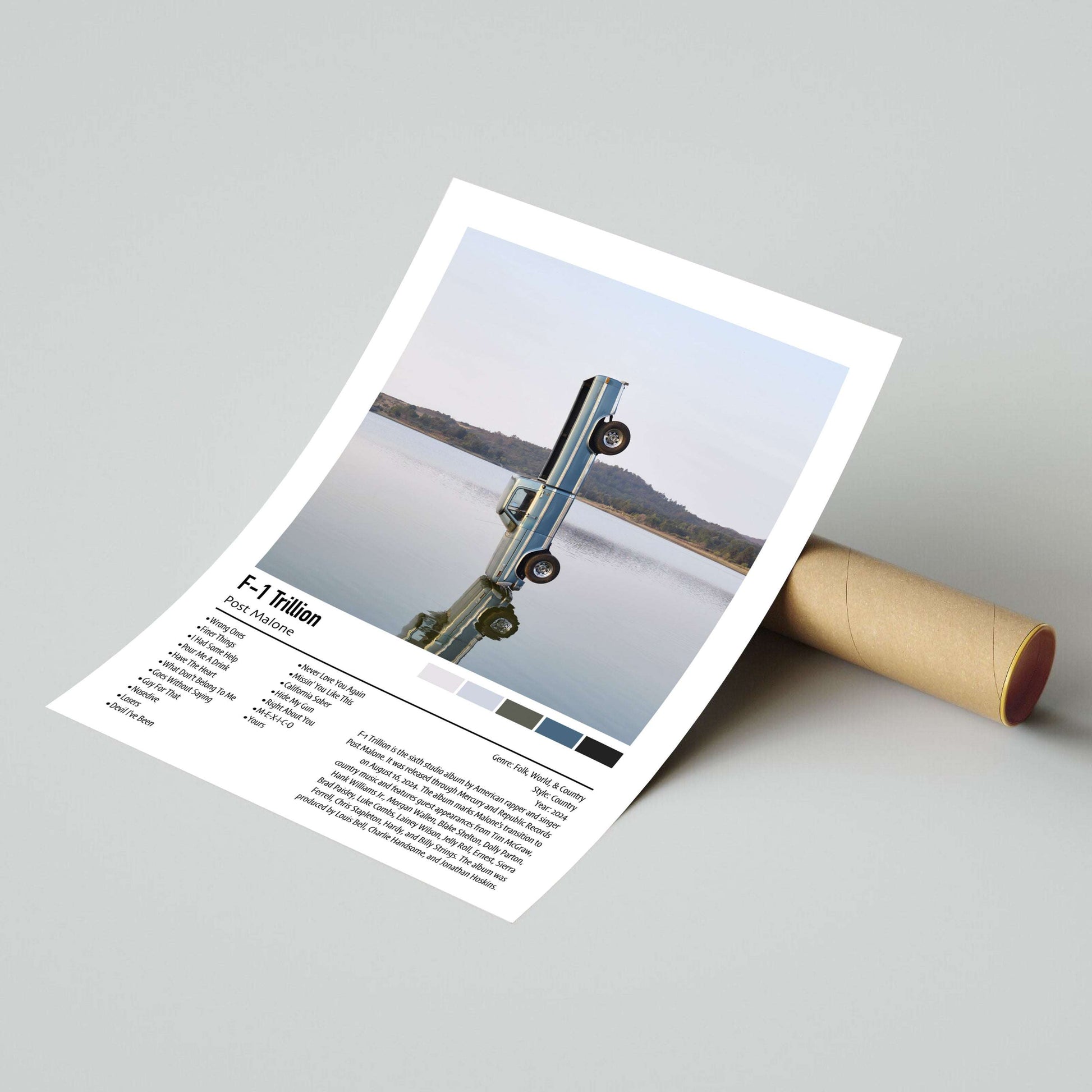 Post Malone | F-1 Trillion | Custom Album Cover Poster Print