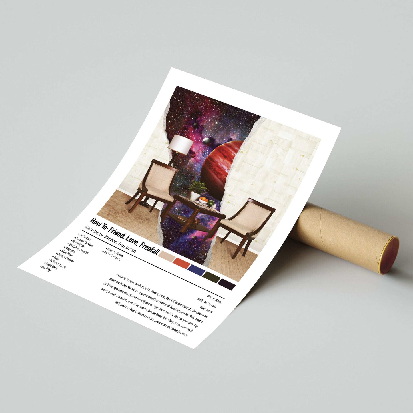 Rainbow Kitten Surprise | How To: Friend, Love, Freefall | Custom Album Cover Poster Print