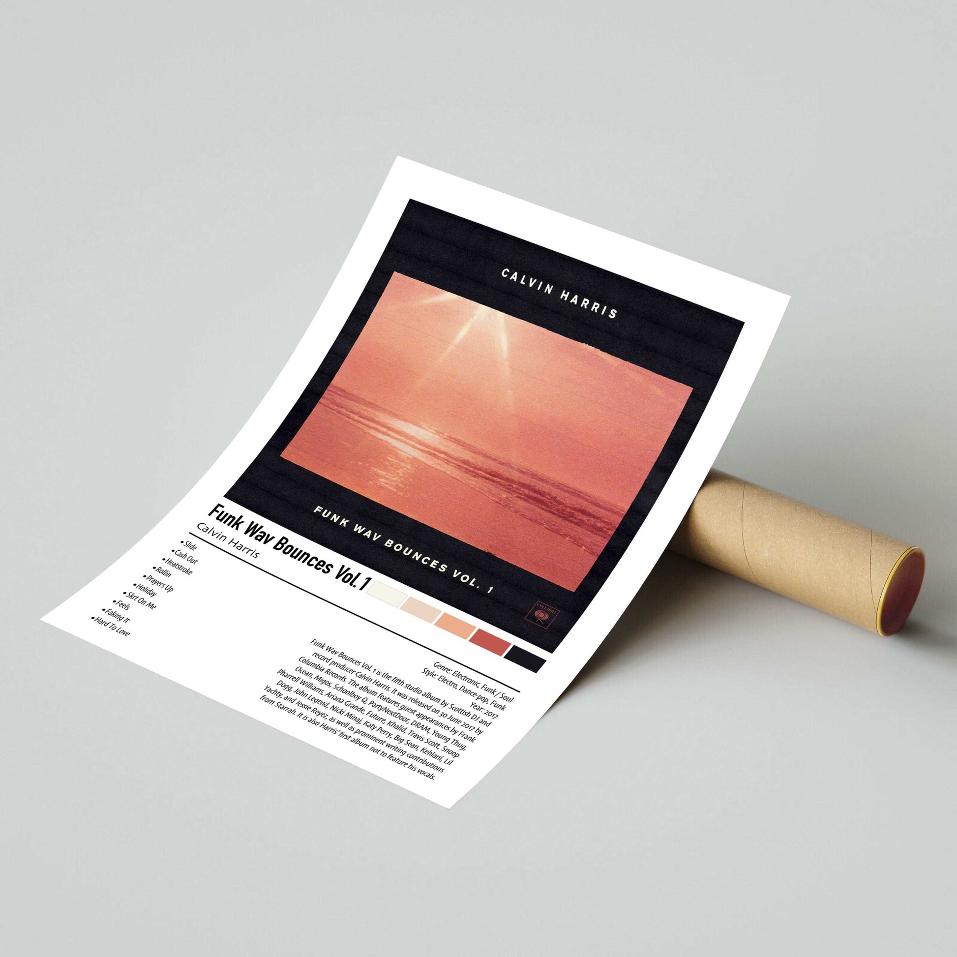 Calvin Harris | Funk Wav Bounces Vol.1 | Custom Album Cover Poster Print