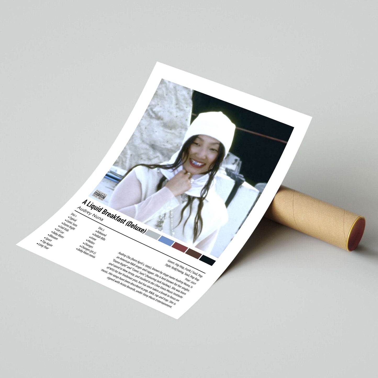 Audrey Nuna | A Liquid Breakfast (Deluxe) | Custom Album Cover Poster Print