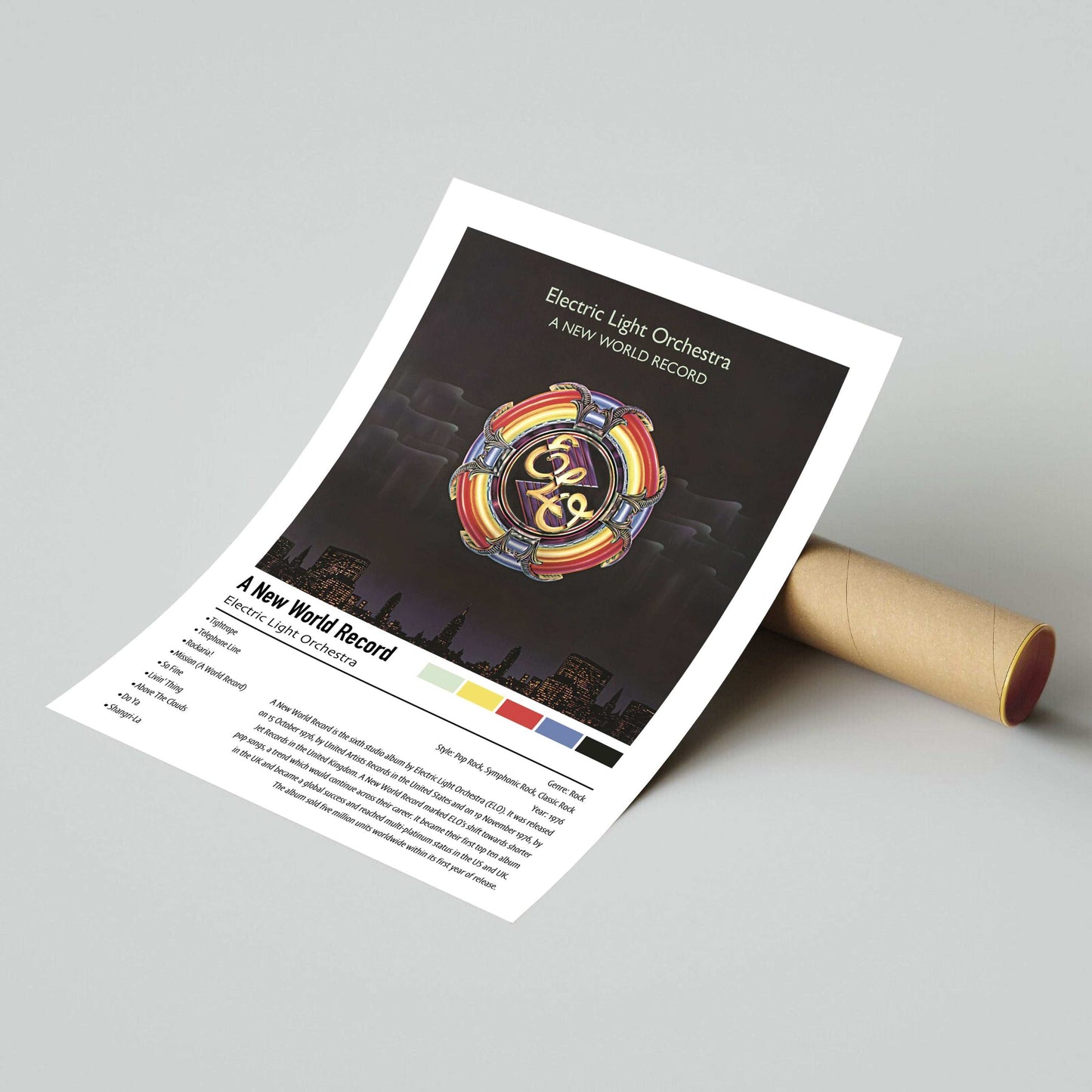 Electric Light Orchestra | A New World Record | Custom Album Cover Poster Print