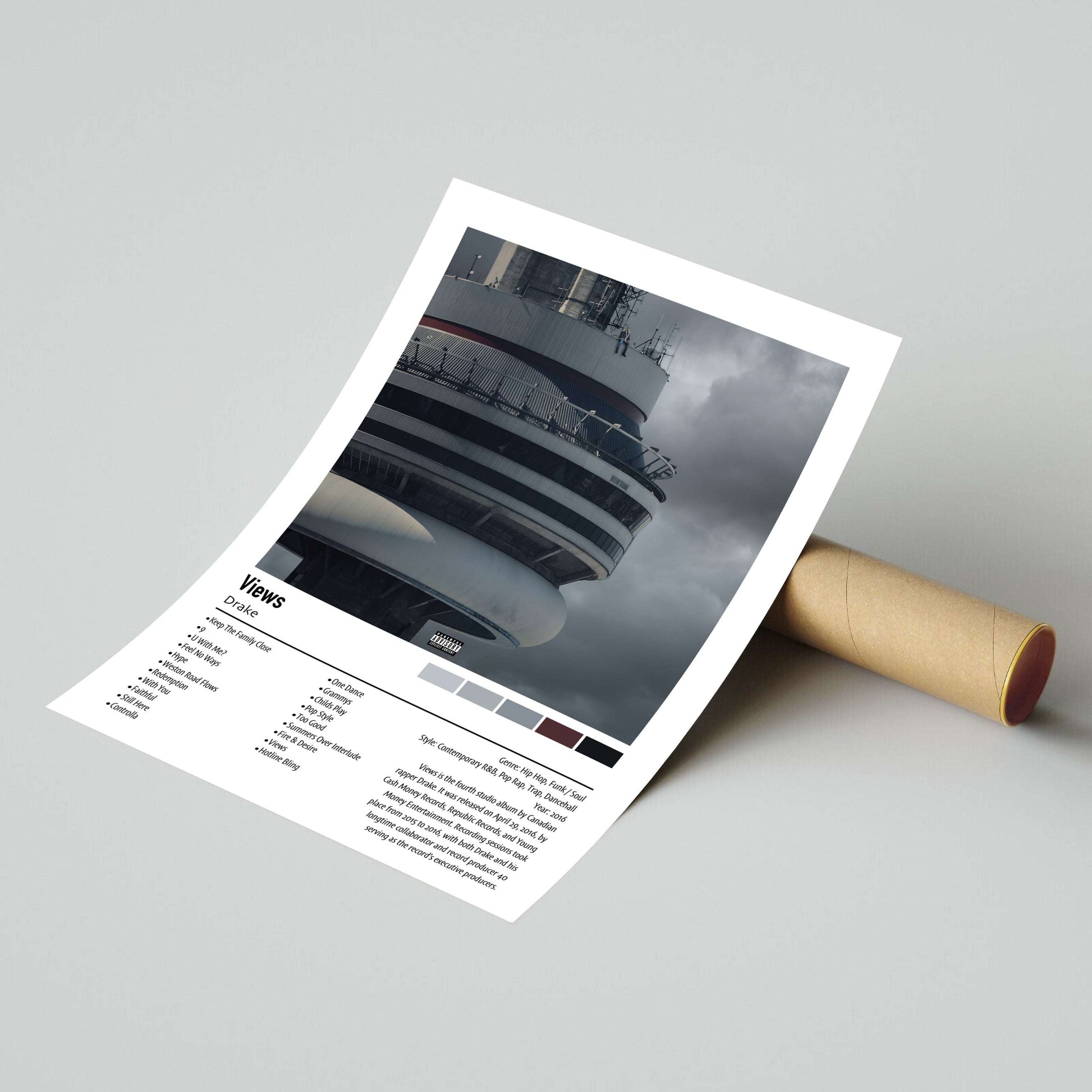 Drake | Views | Custom Album Cover Poster Print