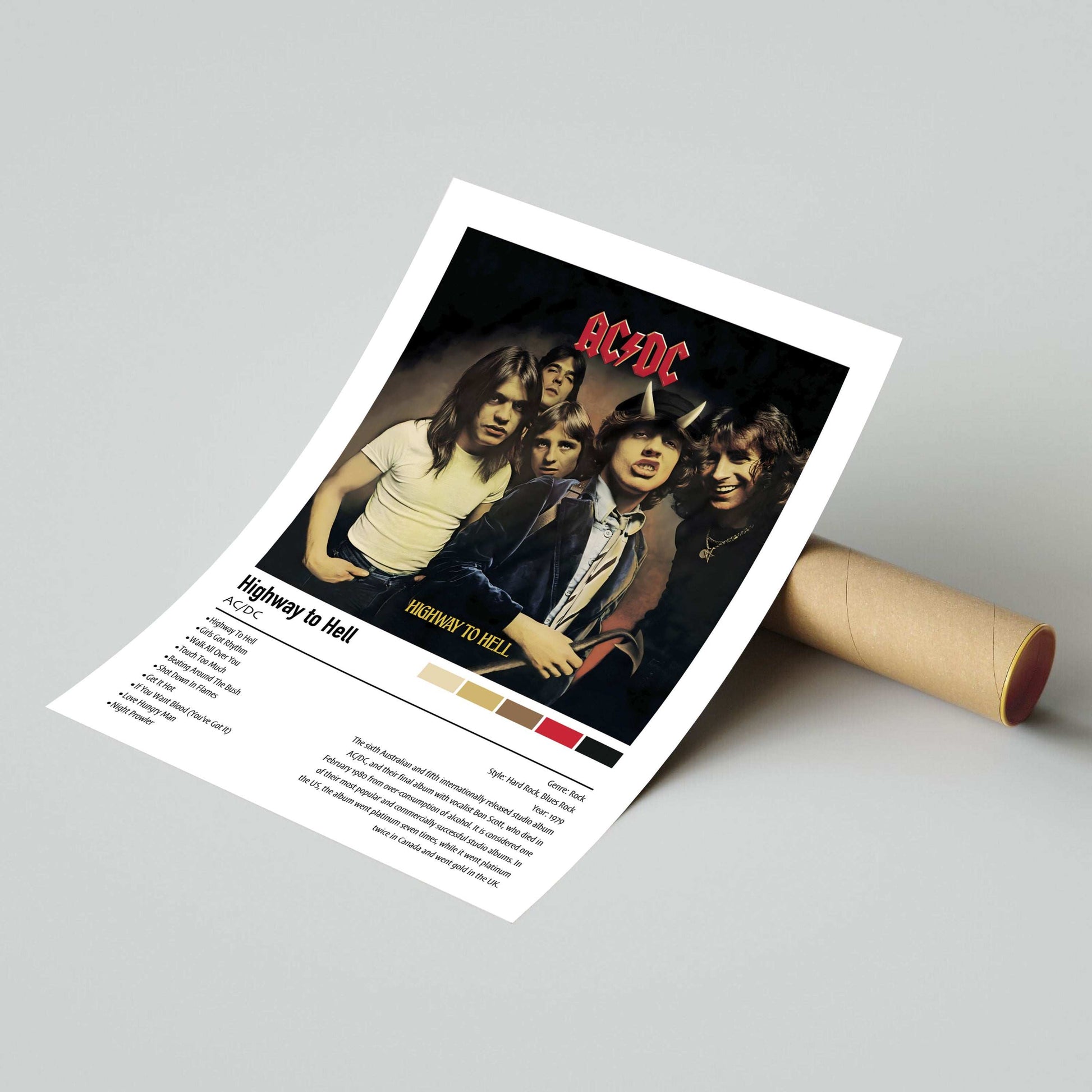 AC/DC | Highway To Hell | Custom Album Cover Poster Print