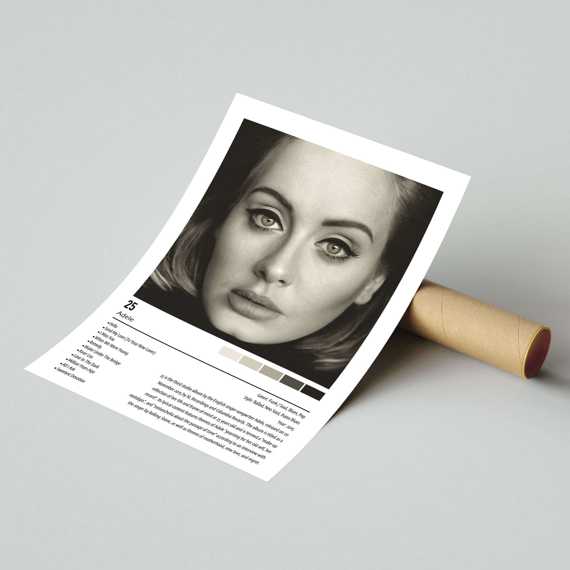Adele | 25 | Custom Album Cover Poster Print