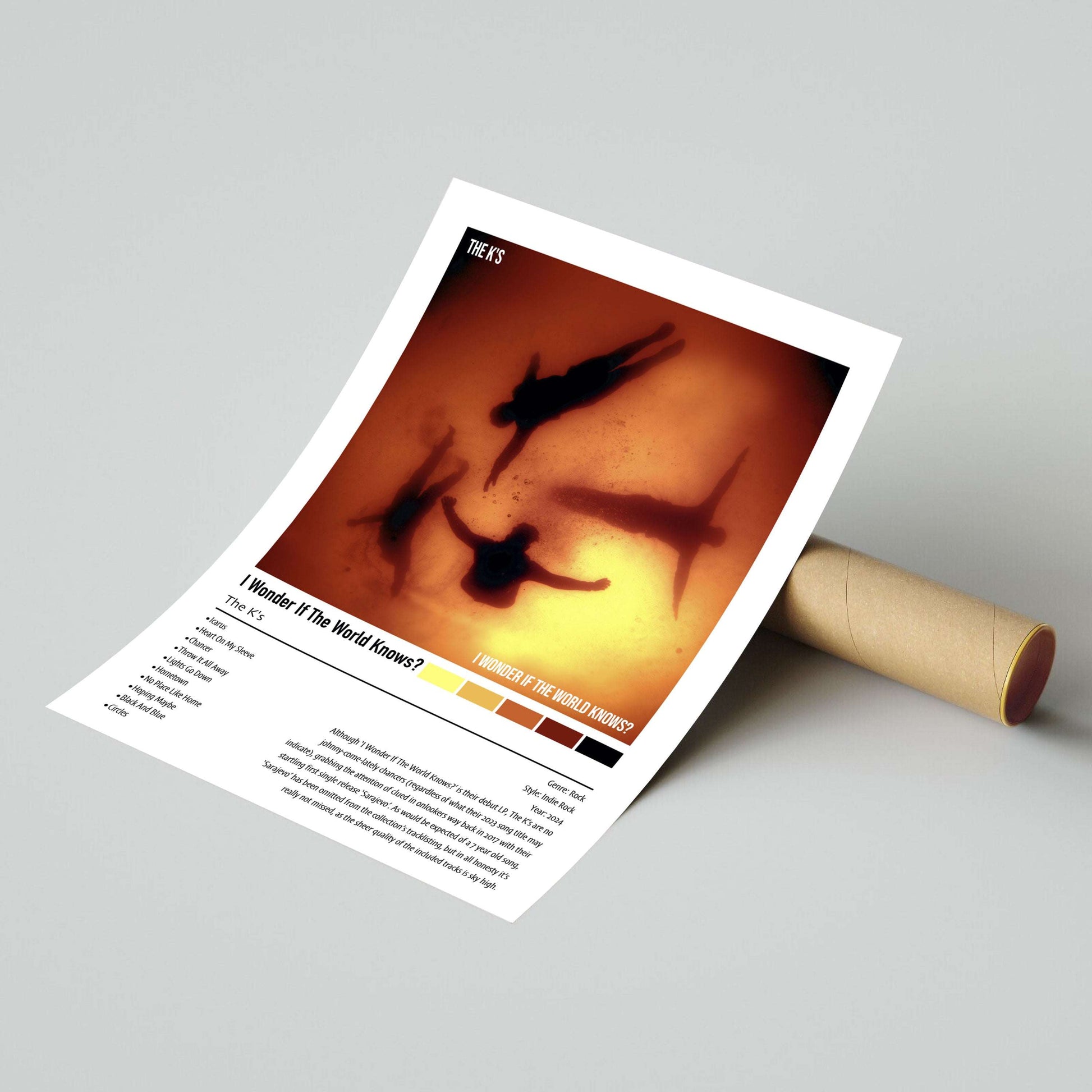 The K's | I Wonder If The World Knows? | Custom Album Cover Poster Print