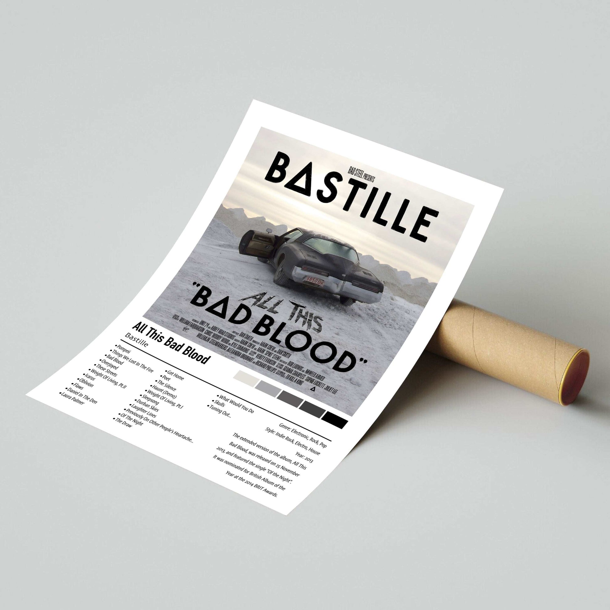 Bastille | All This Bad Blood | Custom Album Cover Poster Print