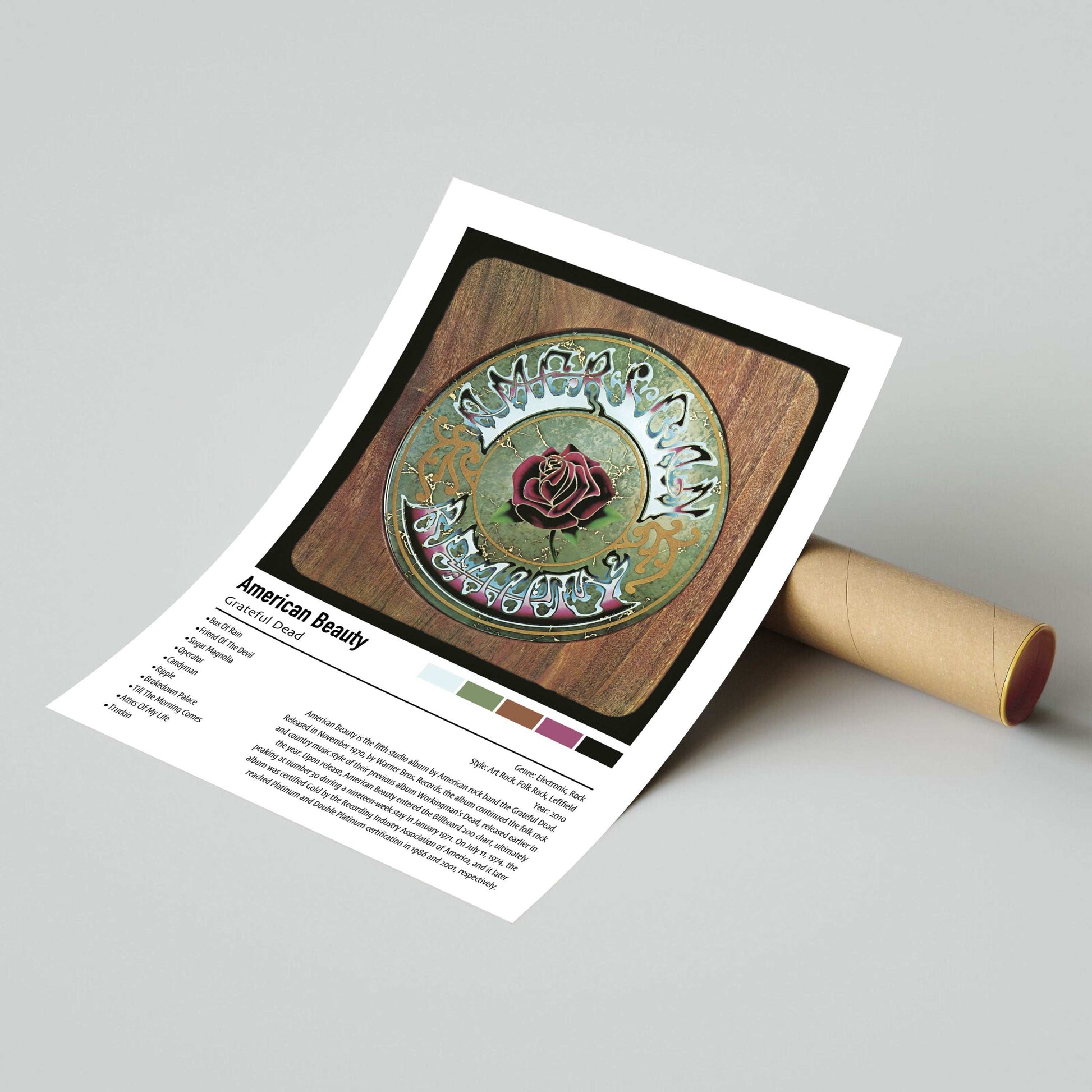 Grateful Dead | American Beauty | Custom Album Cover Poster Print