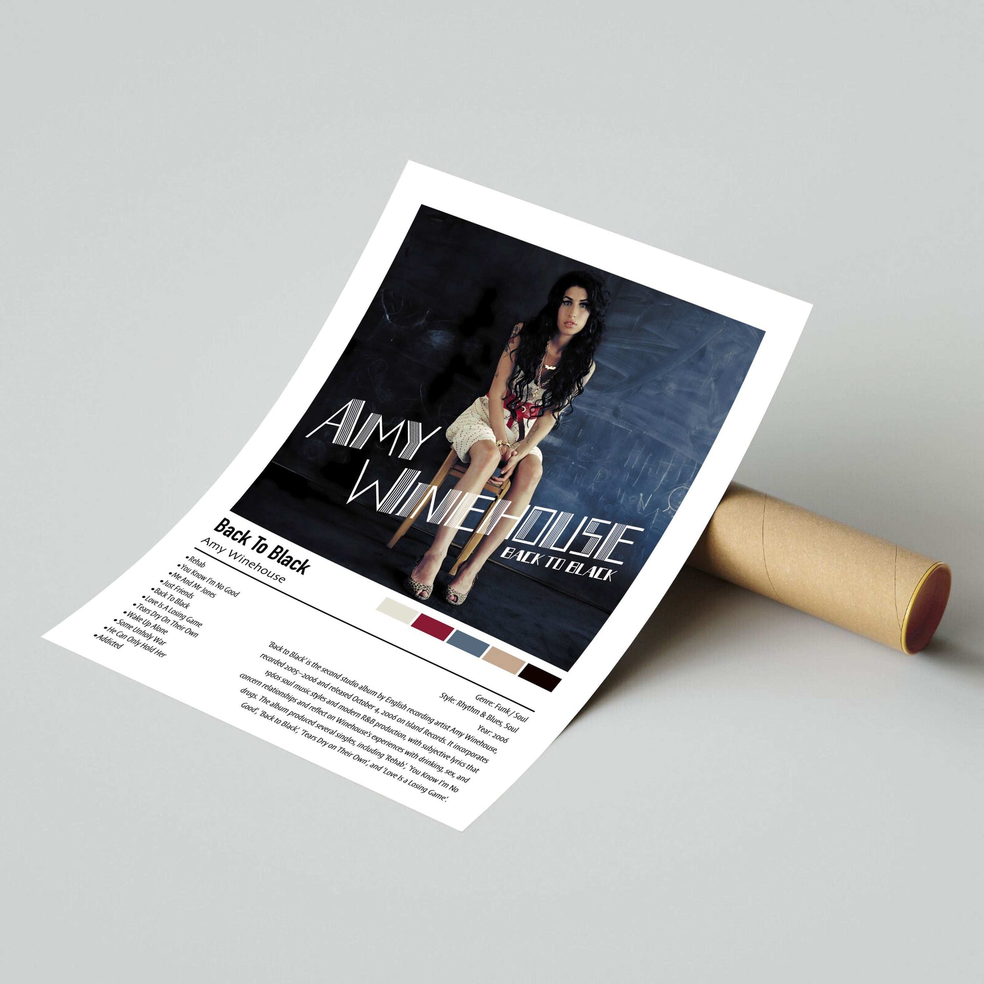 Amy Winehouse | Back To Black | Custom Album Cover Poster Print