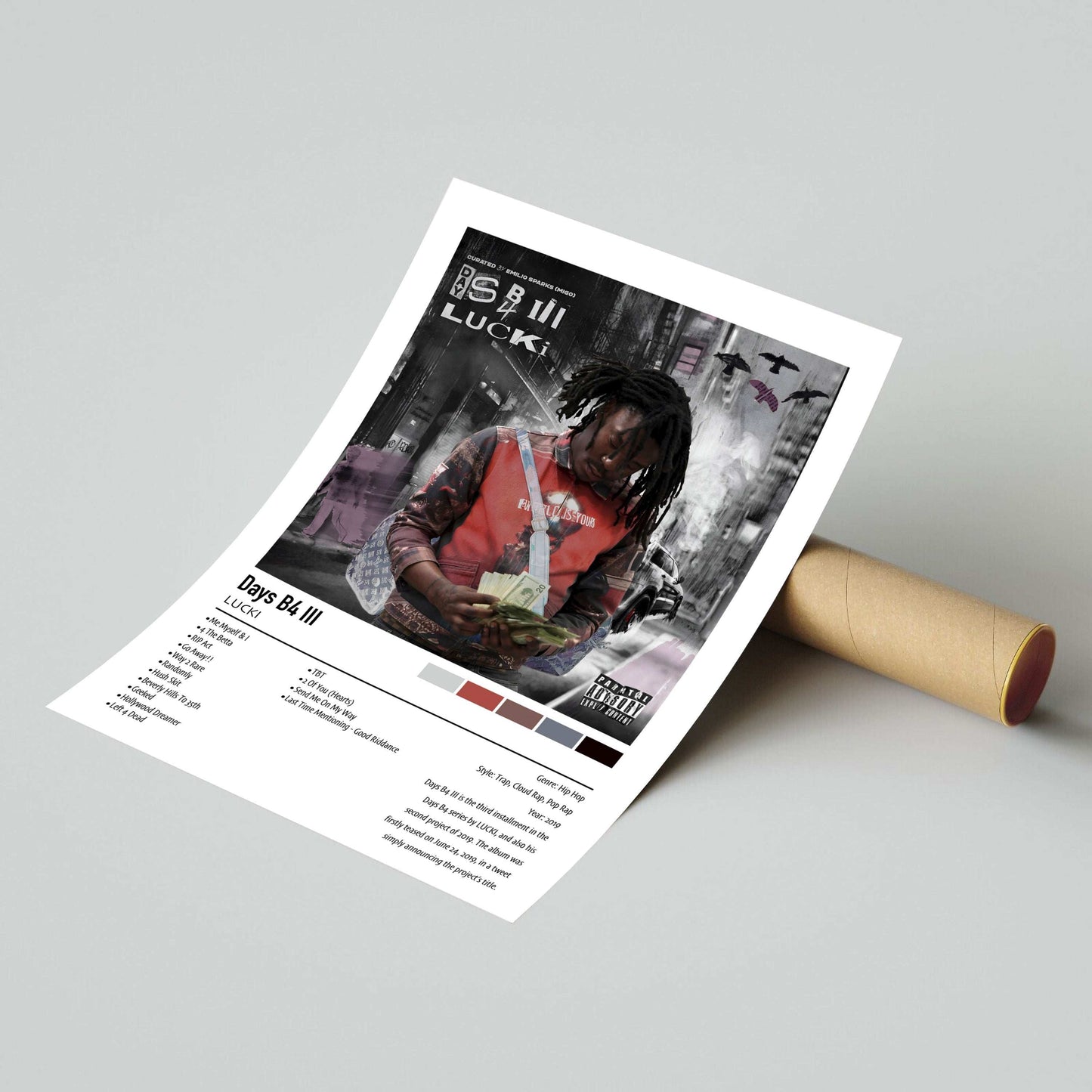 LUCKI | Days B4 Ill | Custom Album Cover Poster Print