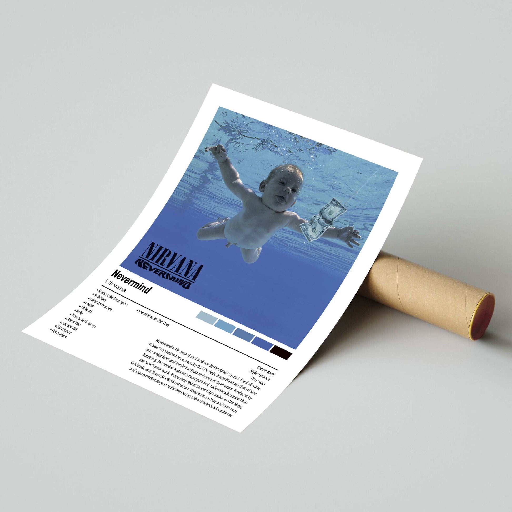 Nirvana | Nevermind | Custom Album Cover Poster Print