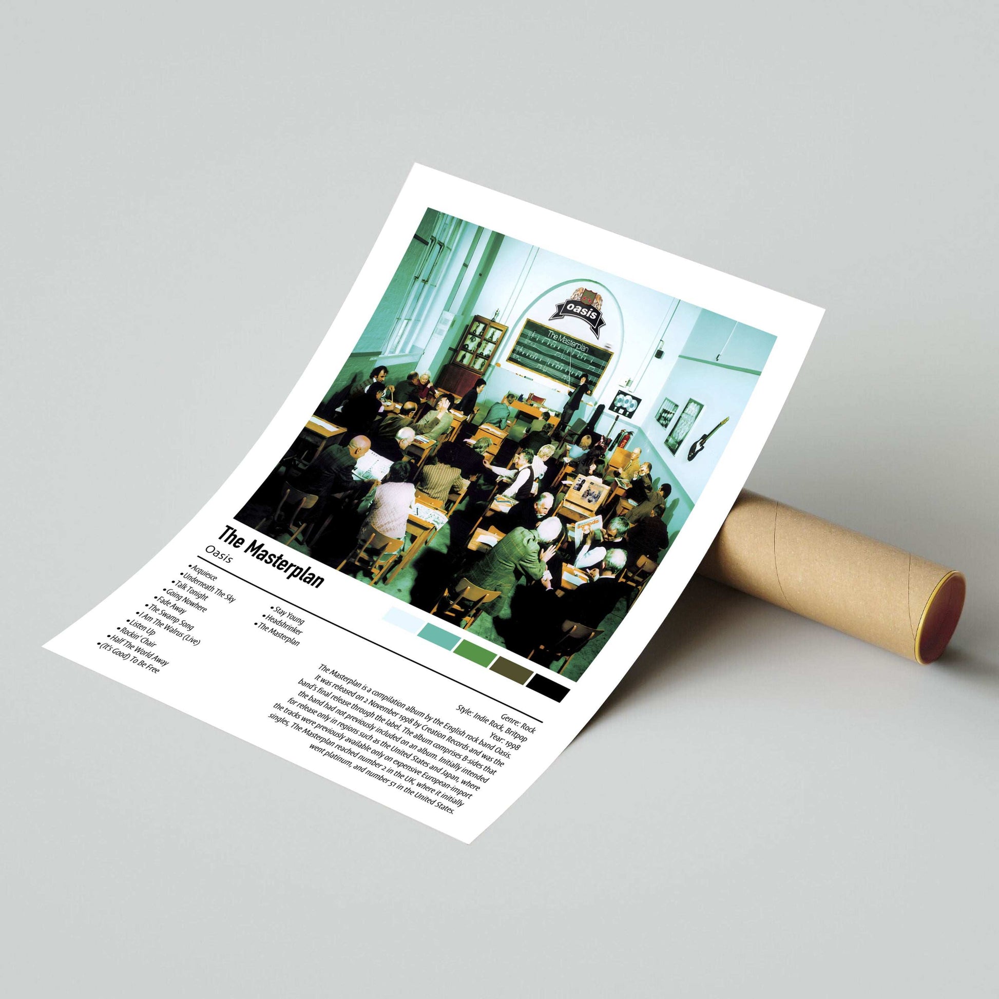 Oasis | The Masterplan | Custom Album Cover Poster Print