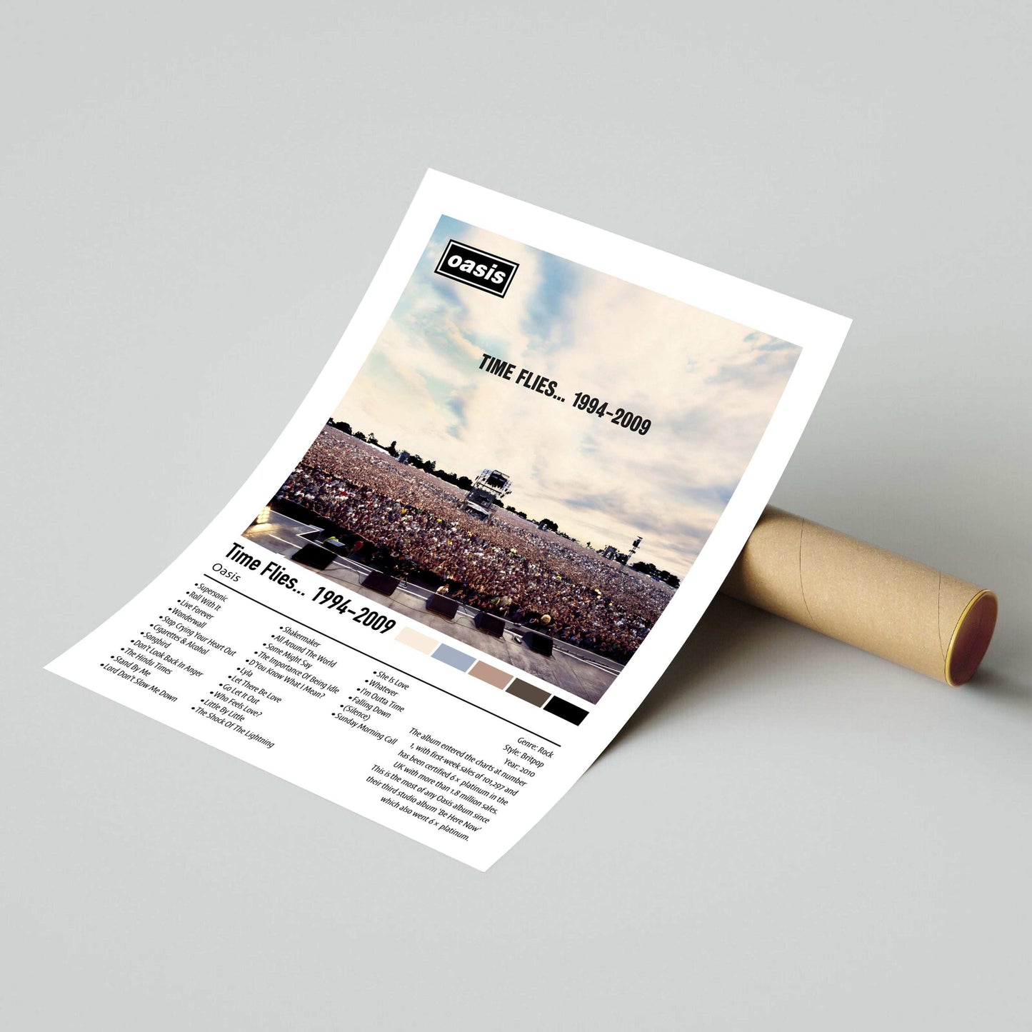 Oasis | Time Flies... 1994-2009 | Custom Album Cover Poster Print